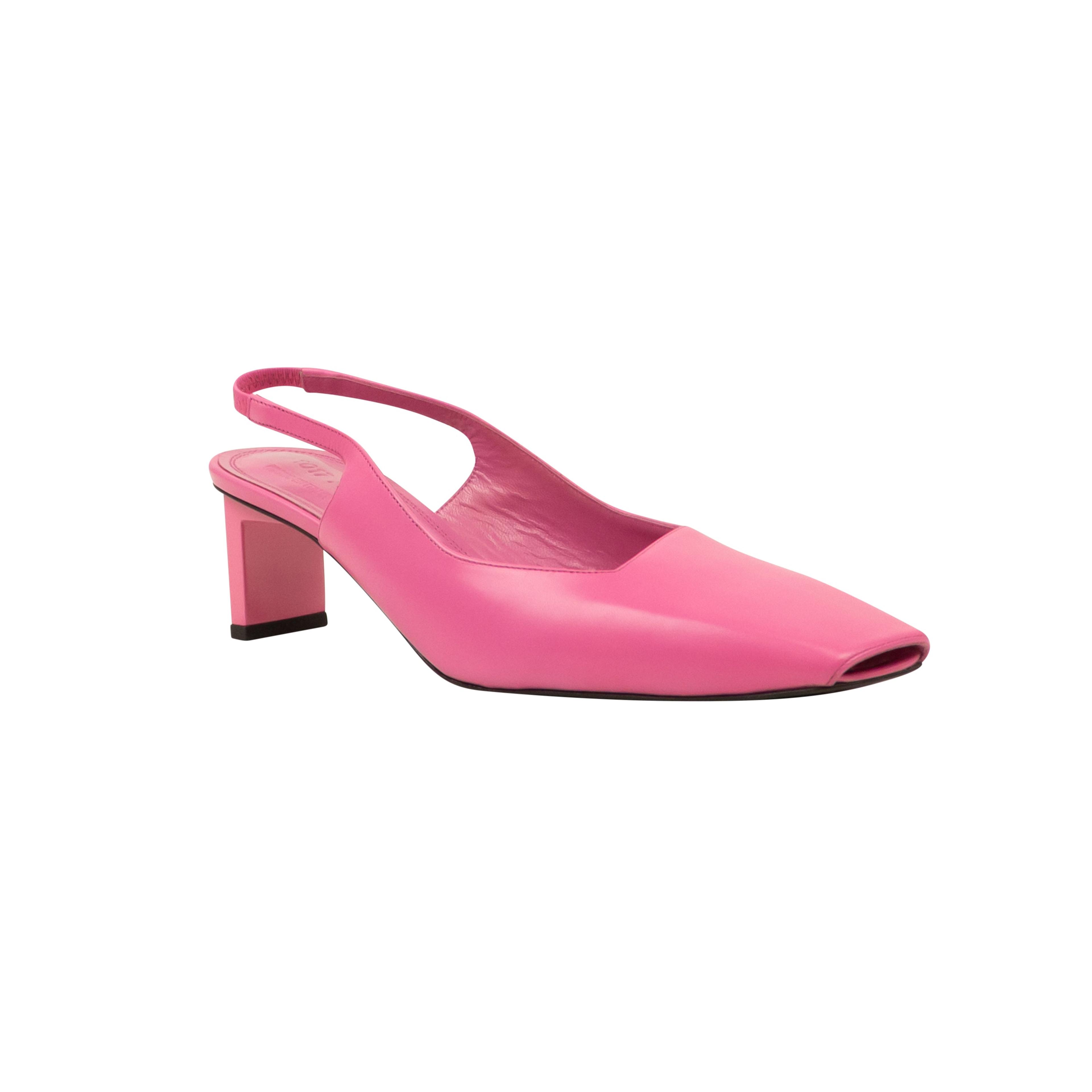 Alternate View 1 of Pink BETTA Leather Slingback Pump Heels
