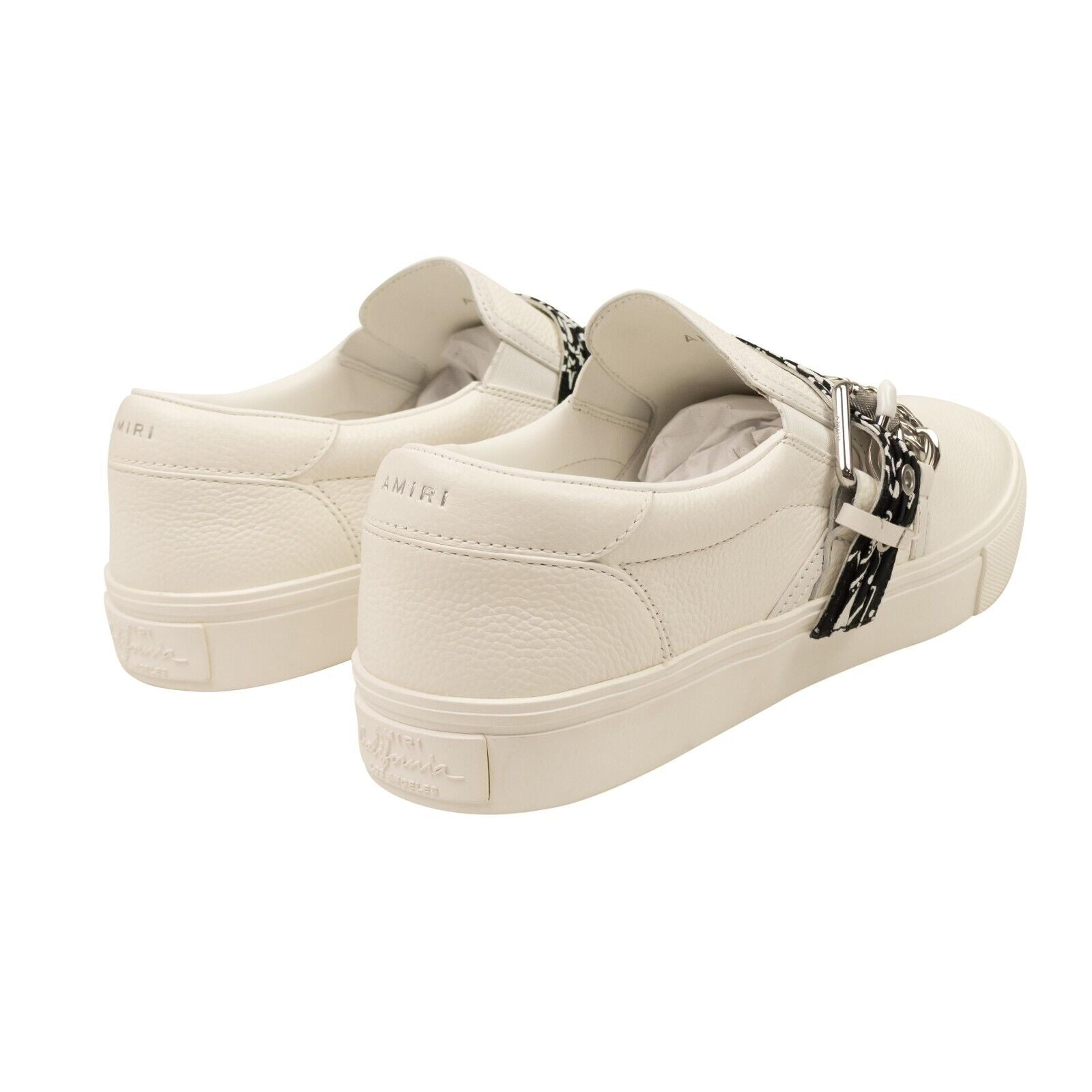 Alternate View 3 of Amiri Bandana Chain Slip On Sneakers - White