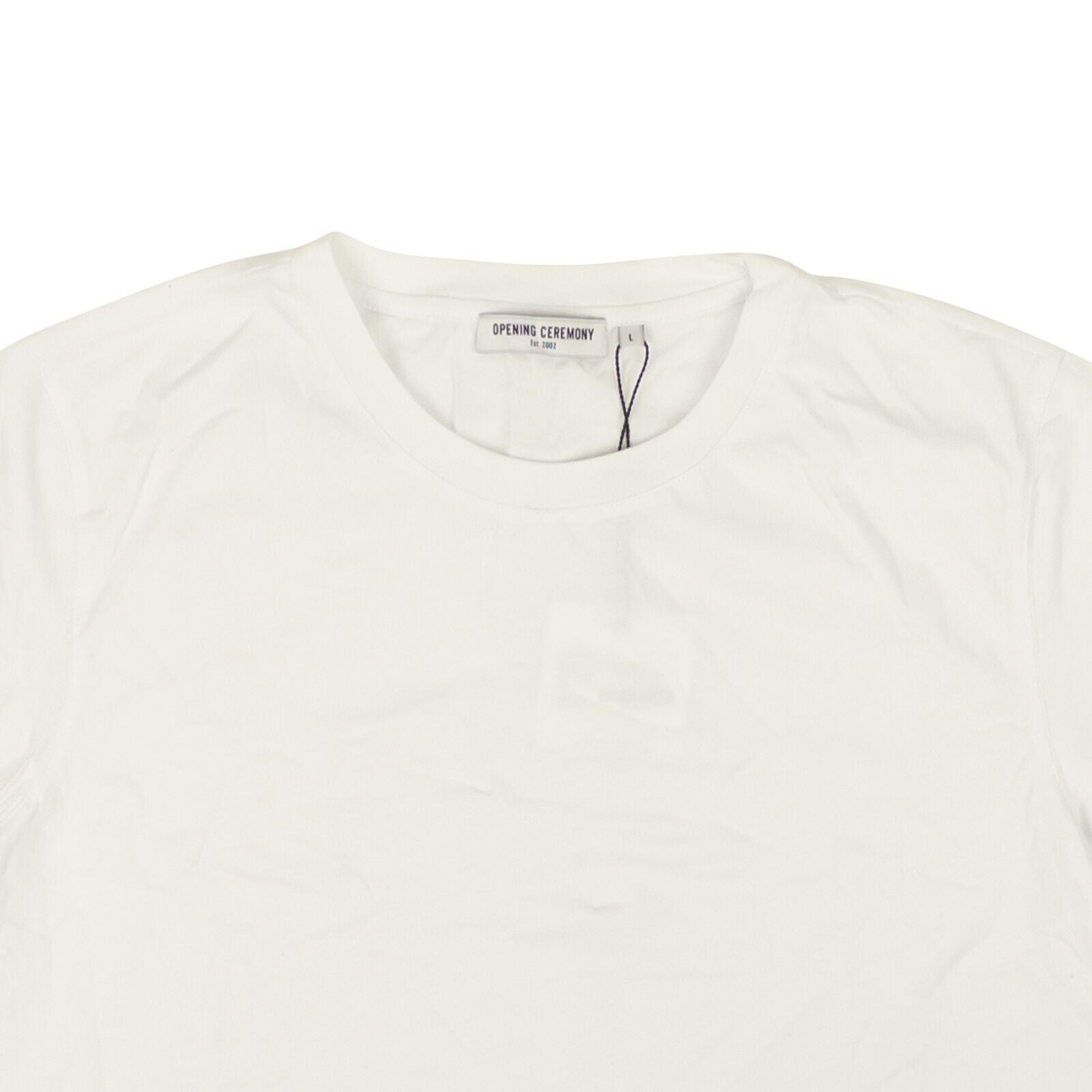 Alternate View 1 of Chalk White Cotton Blank OC Cropped T-Shirt