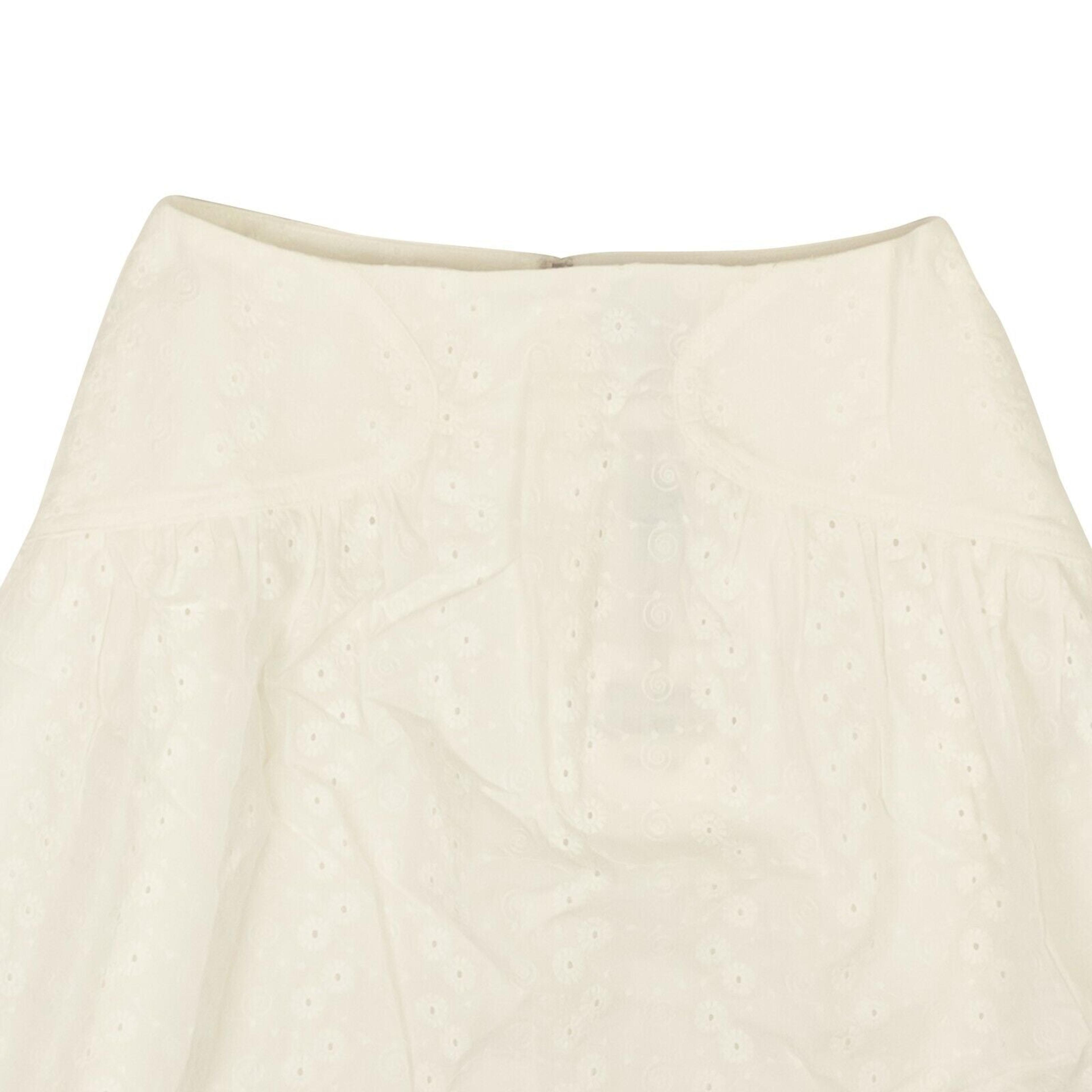 Alternate View 1 of Optic White Cotton Eyelet Mini Skirt