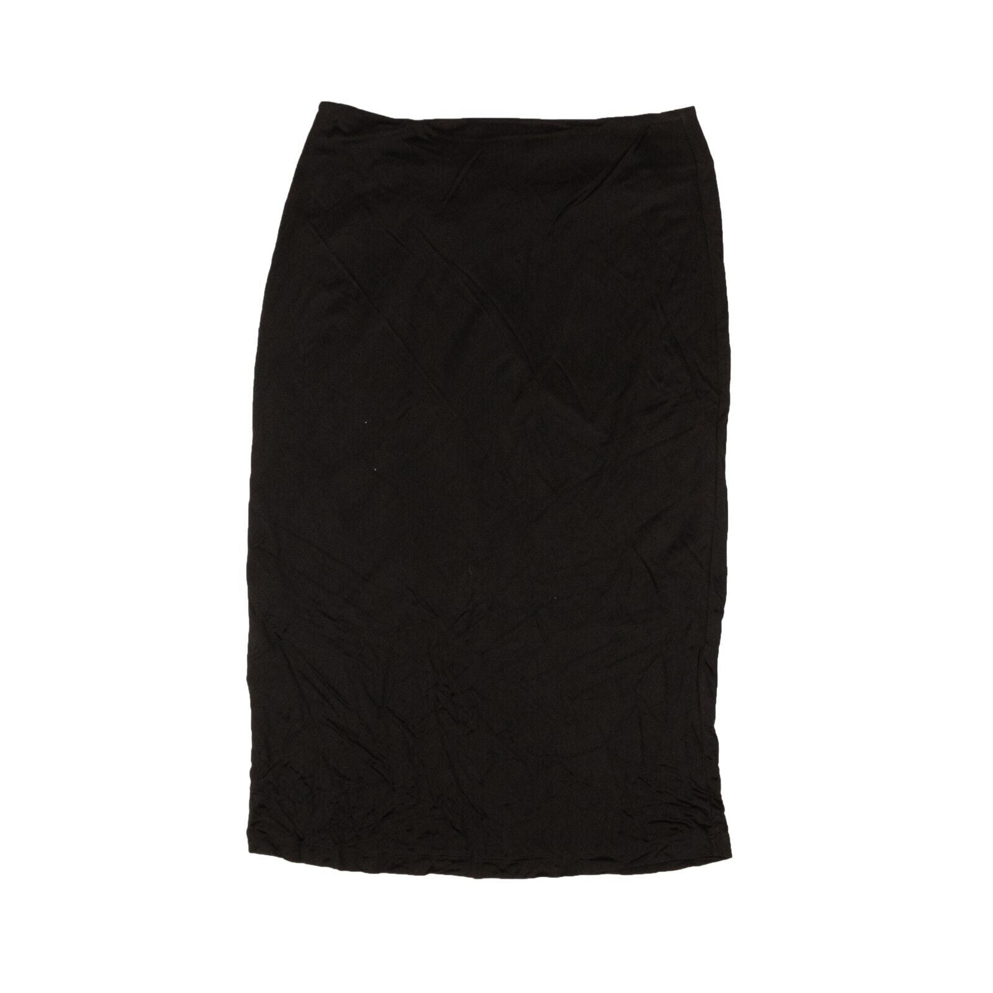 Alternate View 2 of Black Polyester Keyhole Flare Skirt