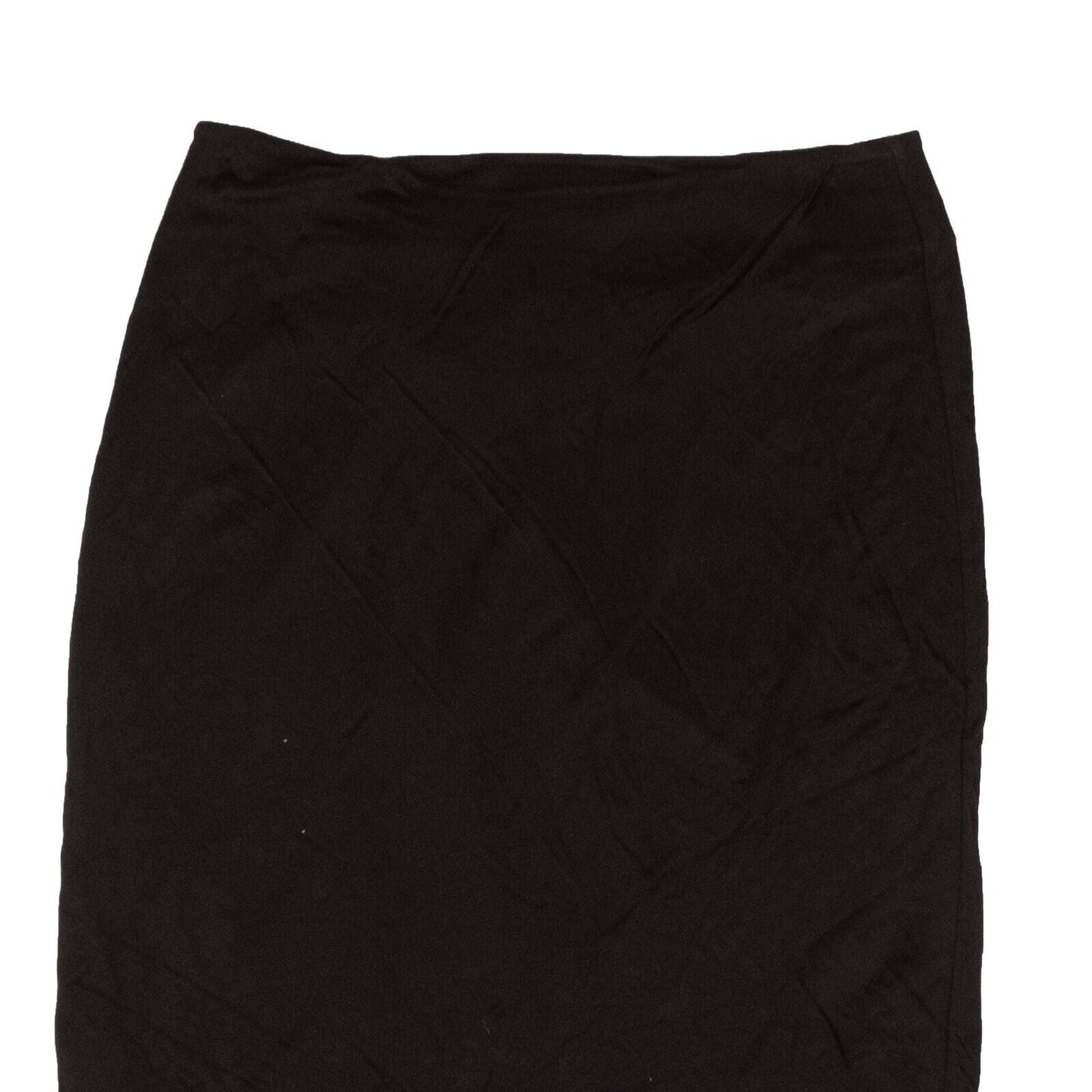 Alternate View 3 of Black Polyester Keyhole Flare Skirt