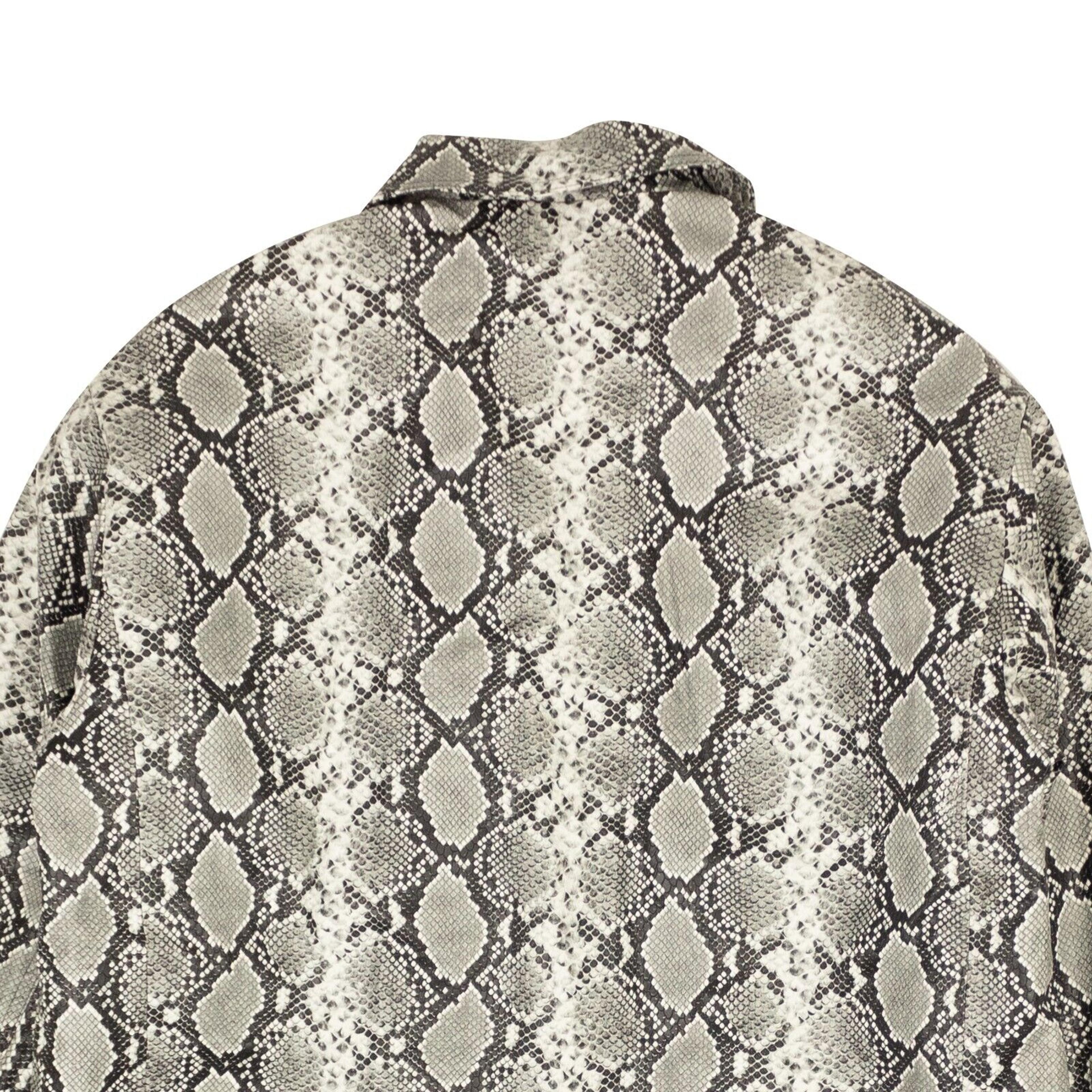 Alternate View 3 of Black And White Snake Print Faux Jacket