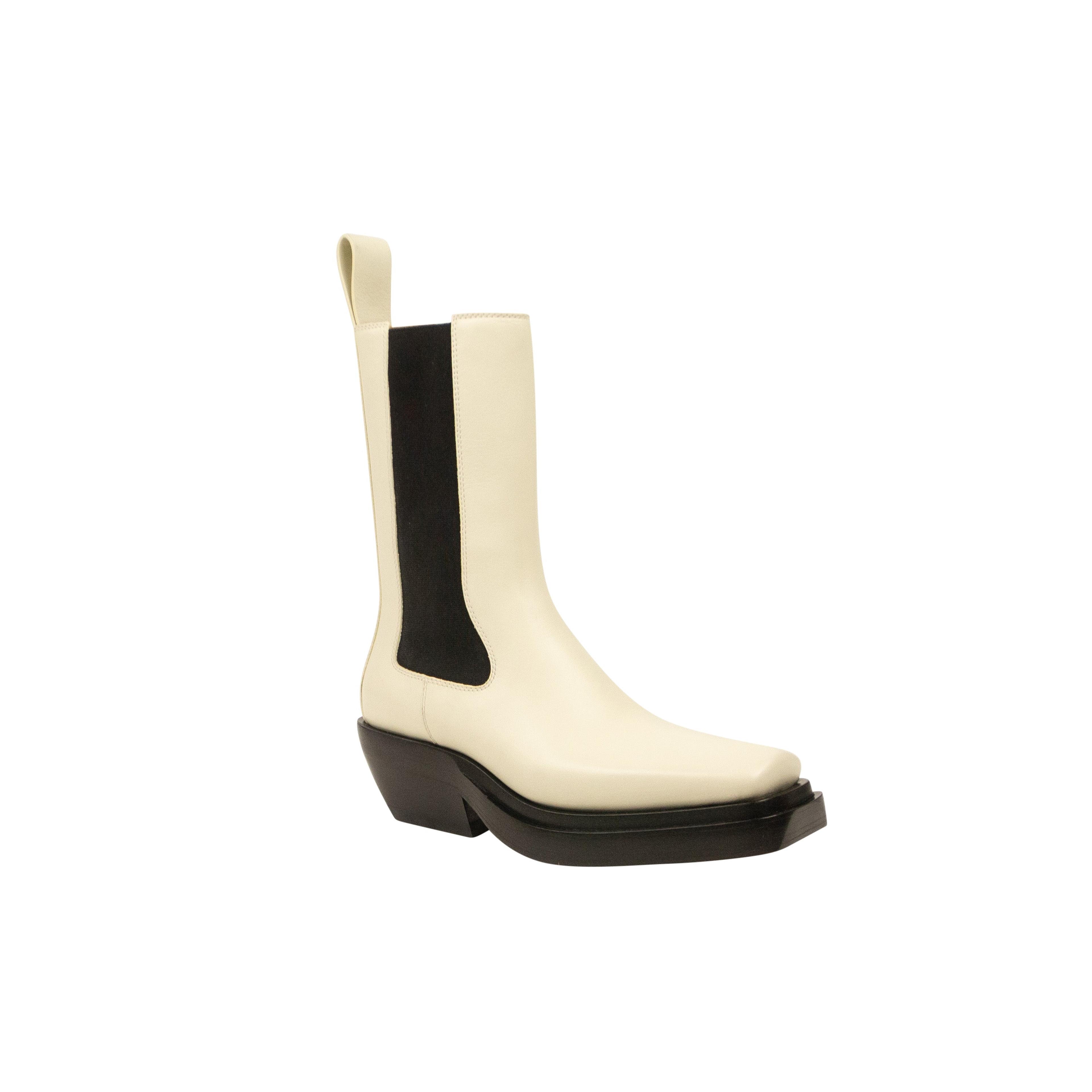 Alternate View 1 of Ivory Lean Heeled Chelsea Boots