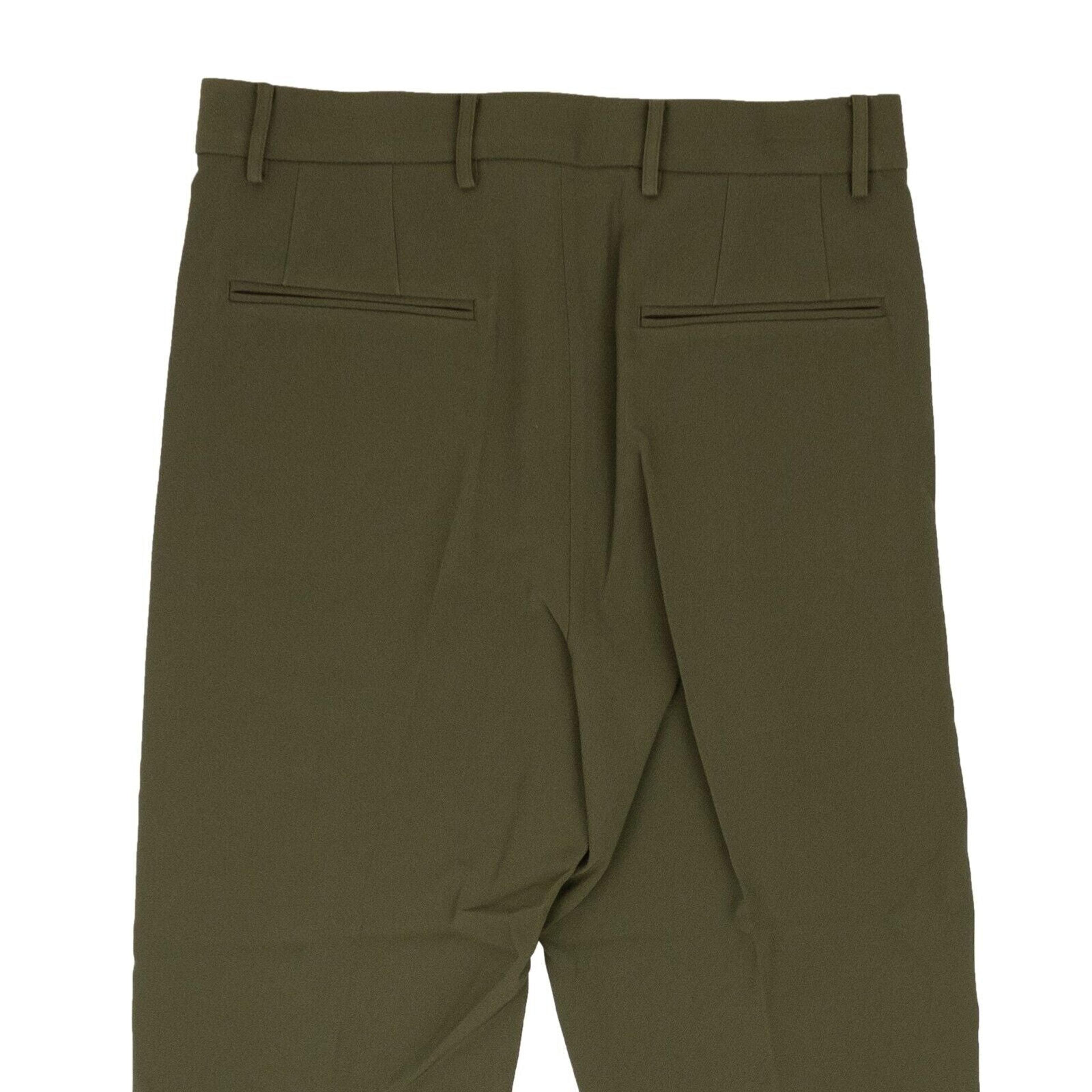 Alternate View 3 of Olive Green Polyester Twill Trousers