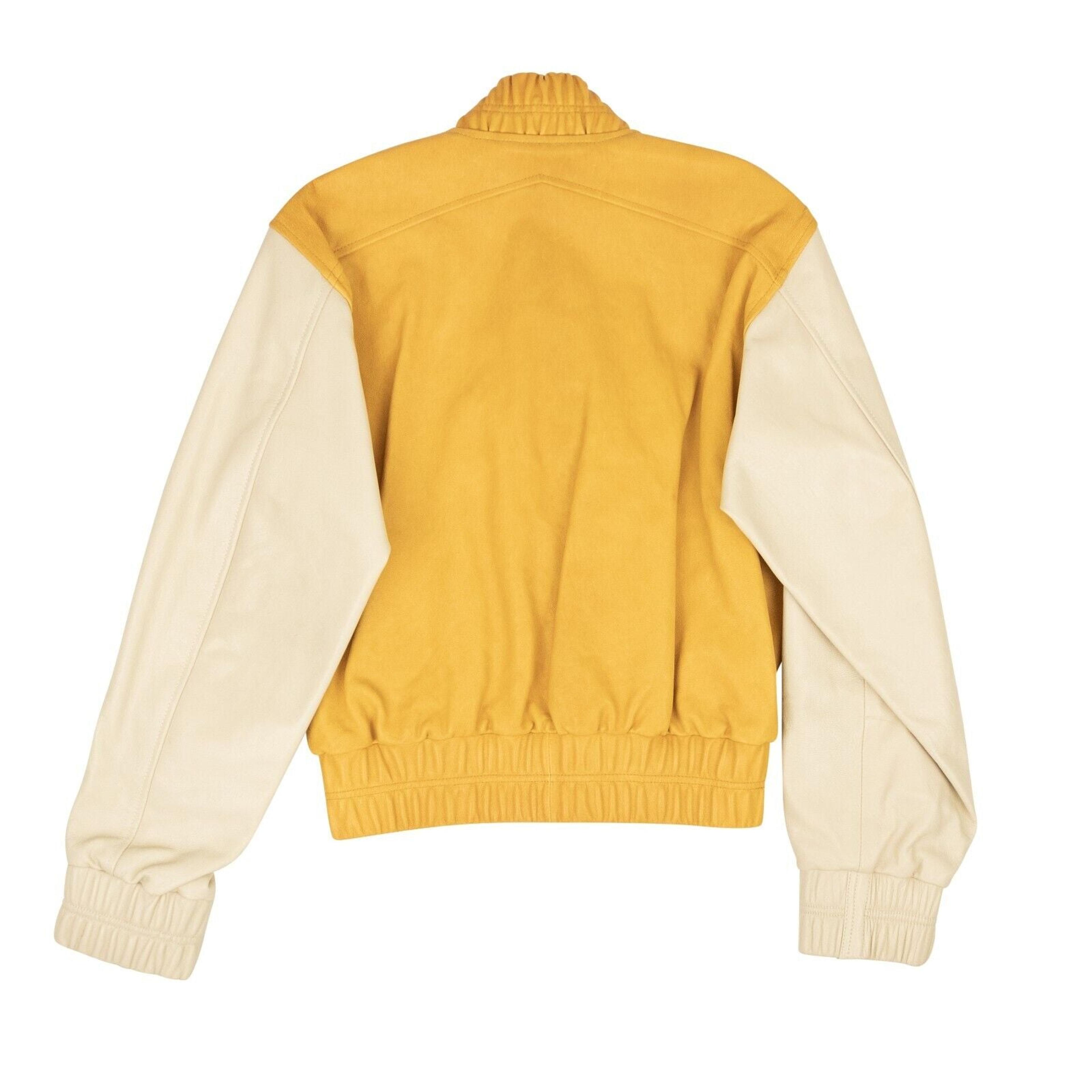 Alternate View 2 of Yellow And Creme Varsity Jacket