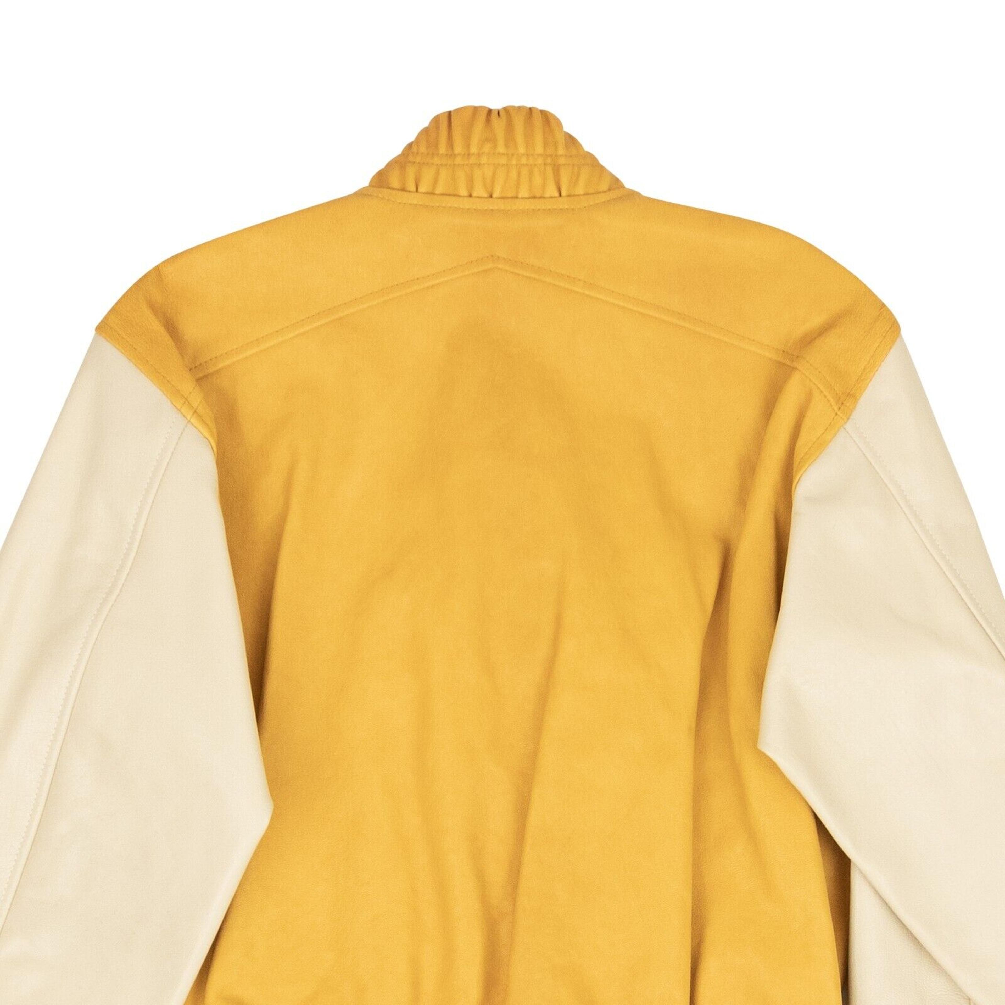 Alternate View 3 of Yellow And Creme Varsity Jacket