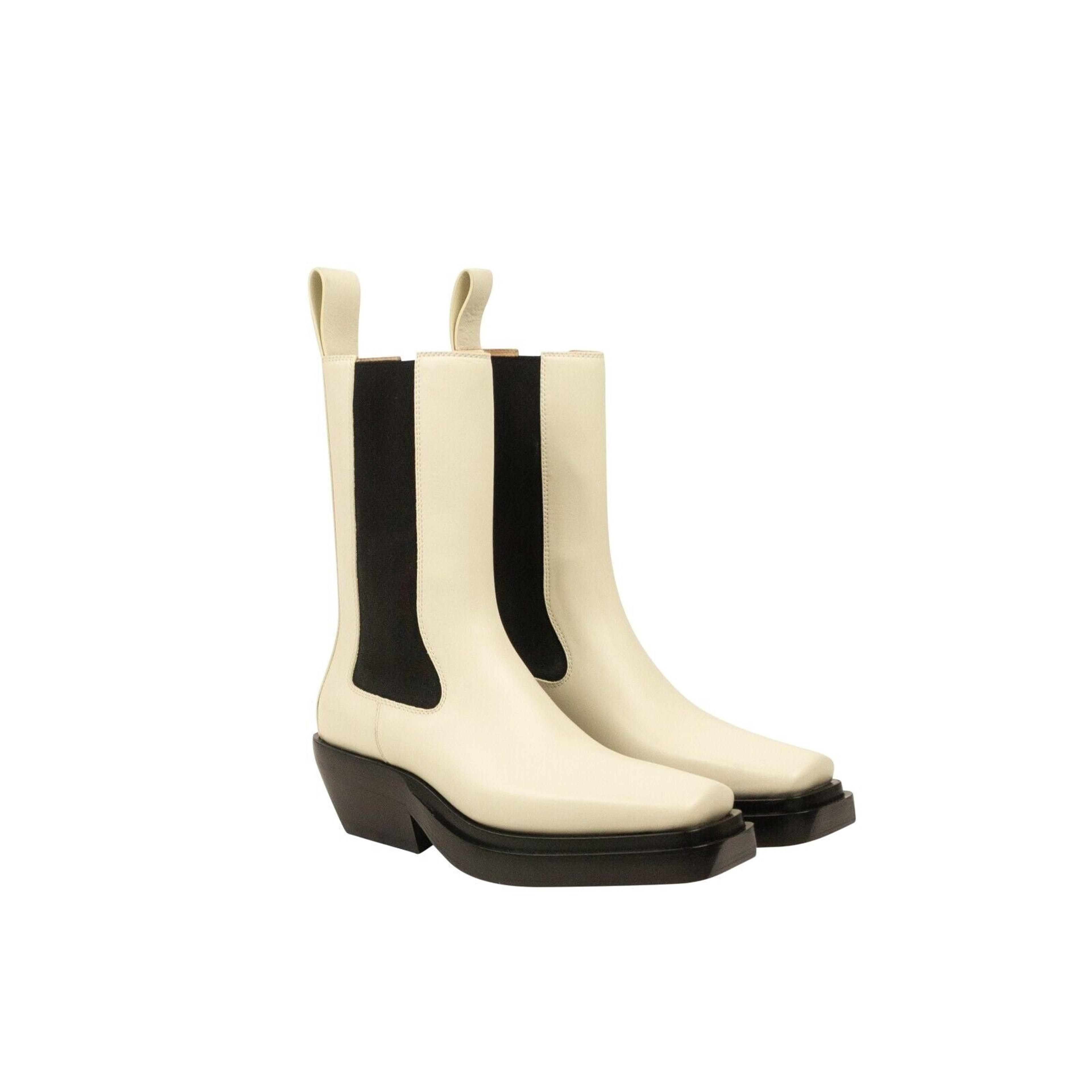 Alternate View 2 of Ivory Lean Heeled Chelsea Boots