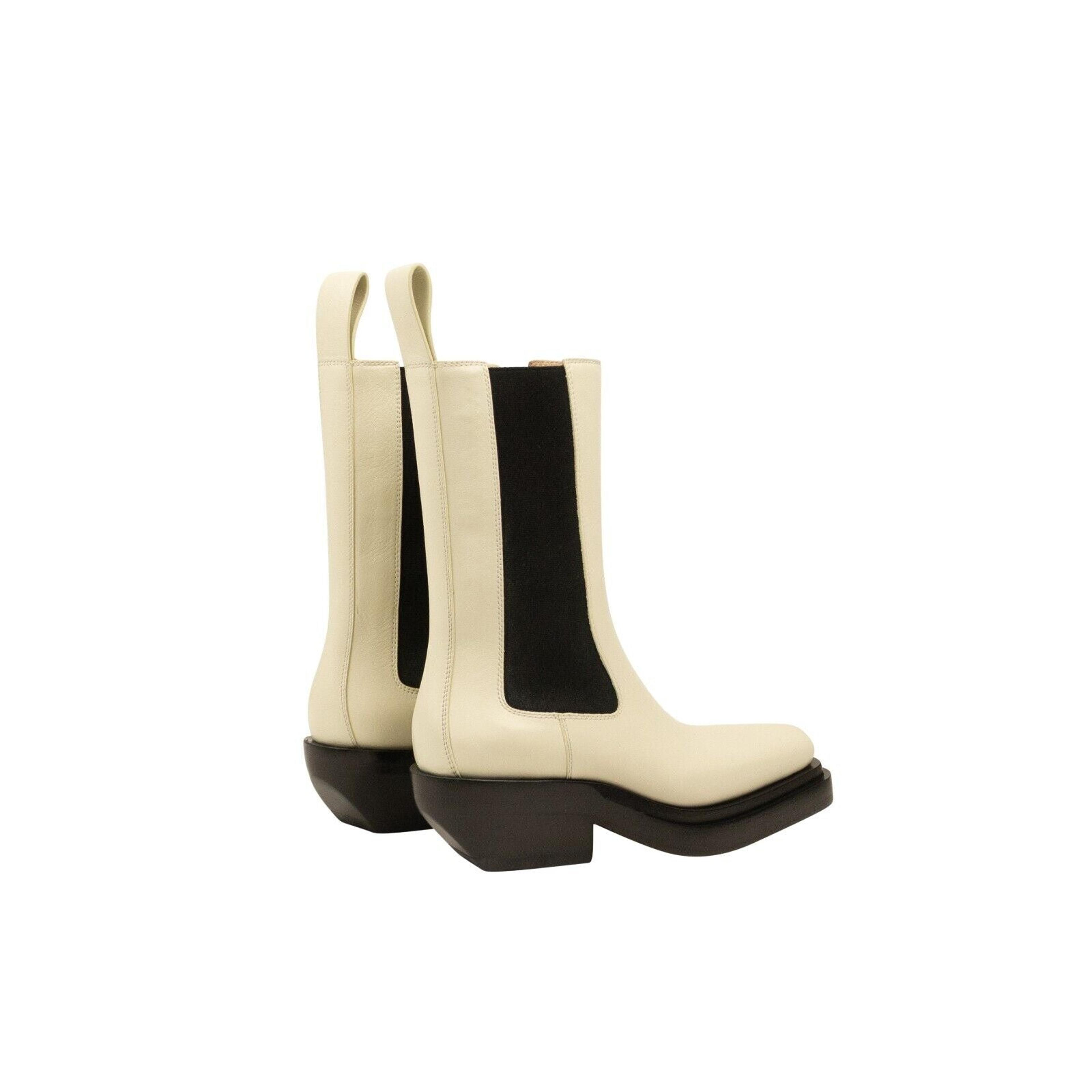 Alternate View 3 of Ivory Lean Heeled Chelsea Boots