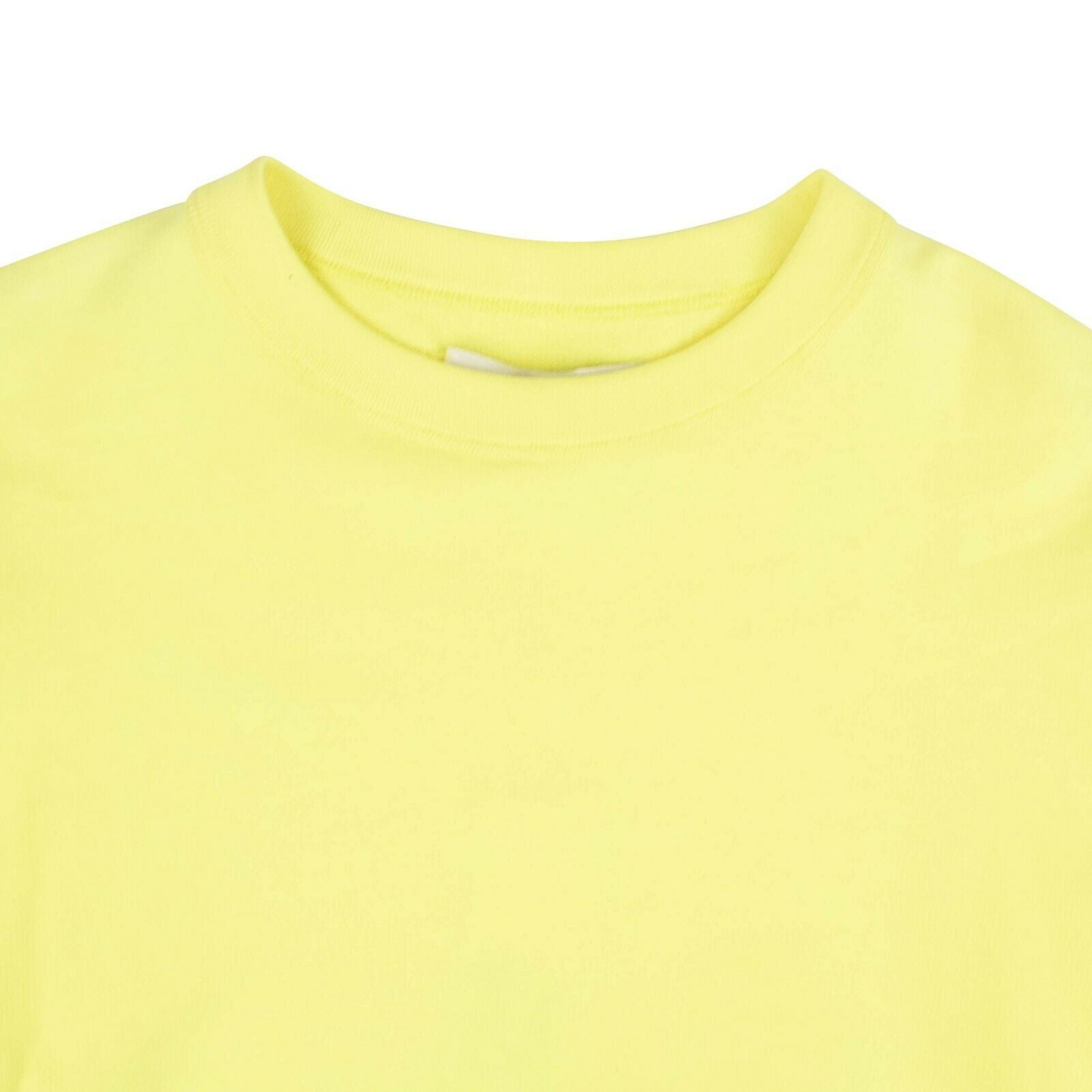 Alternate View 2 of Neon Yellow Cropped Crewneck Sweatshirt