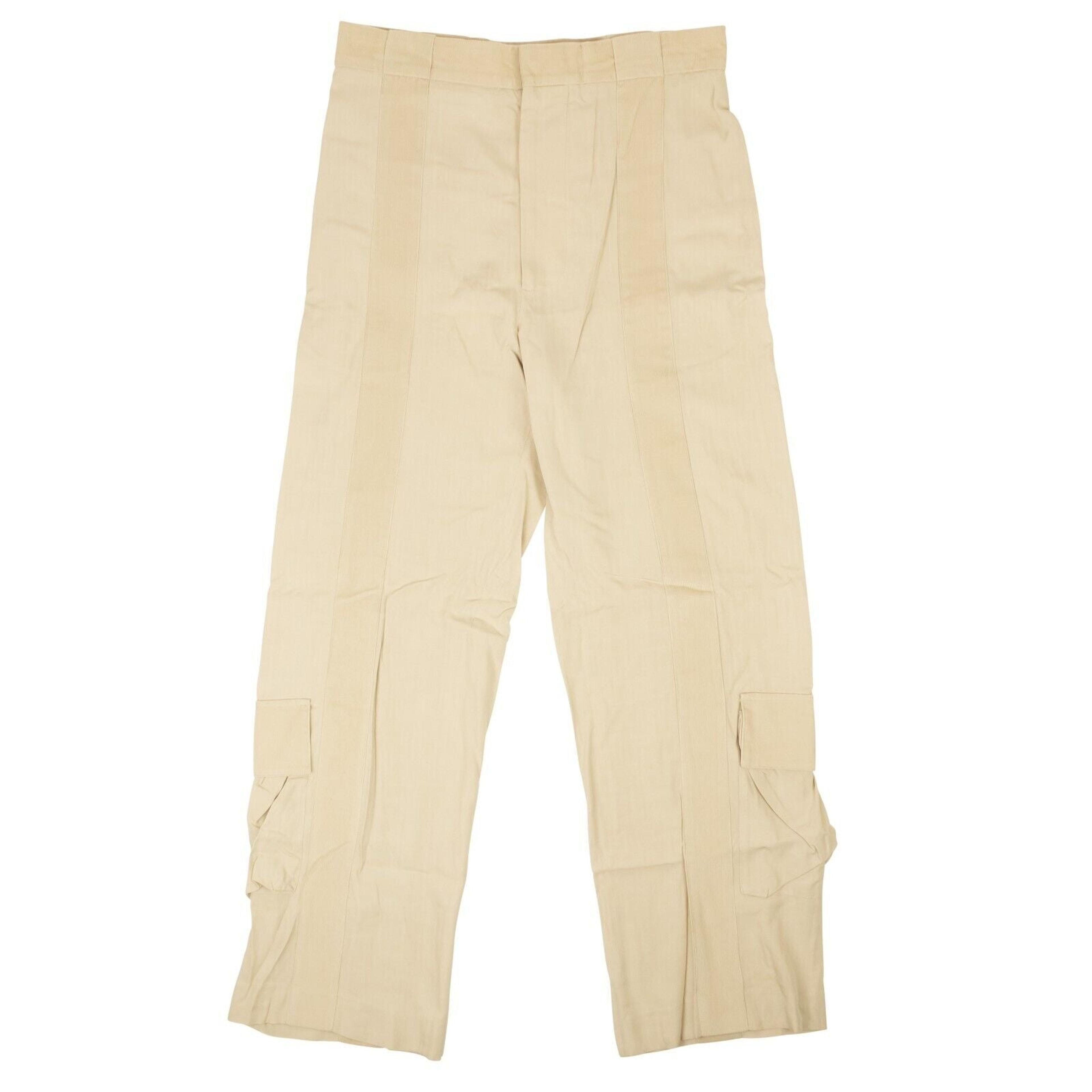 Alternate View 1 of Straw Tan Corduroy Accent Panel Pants