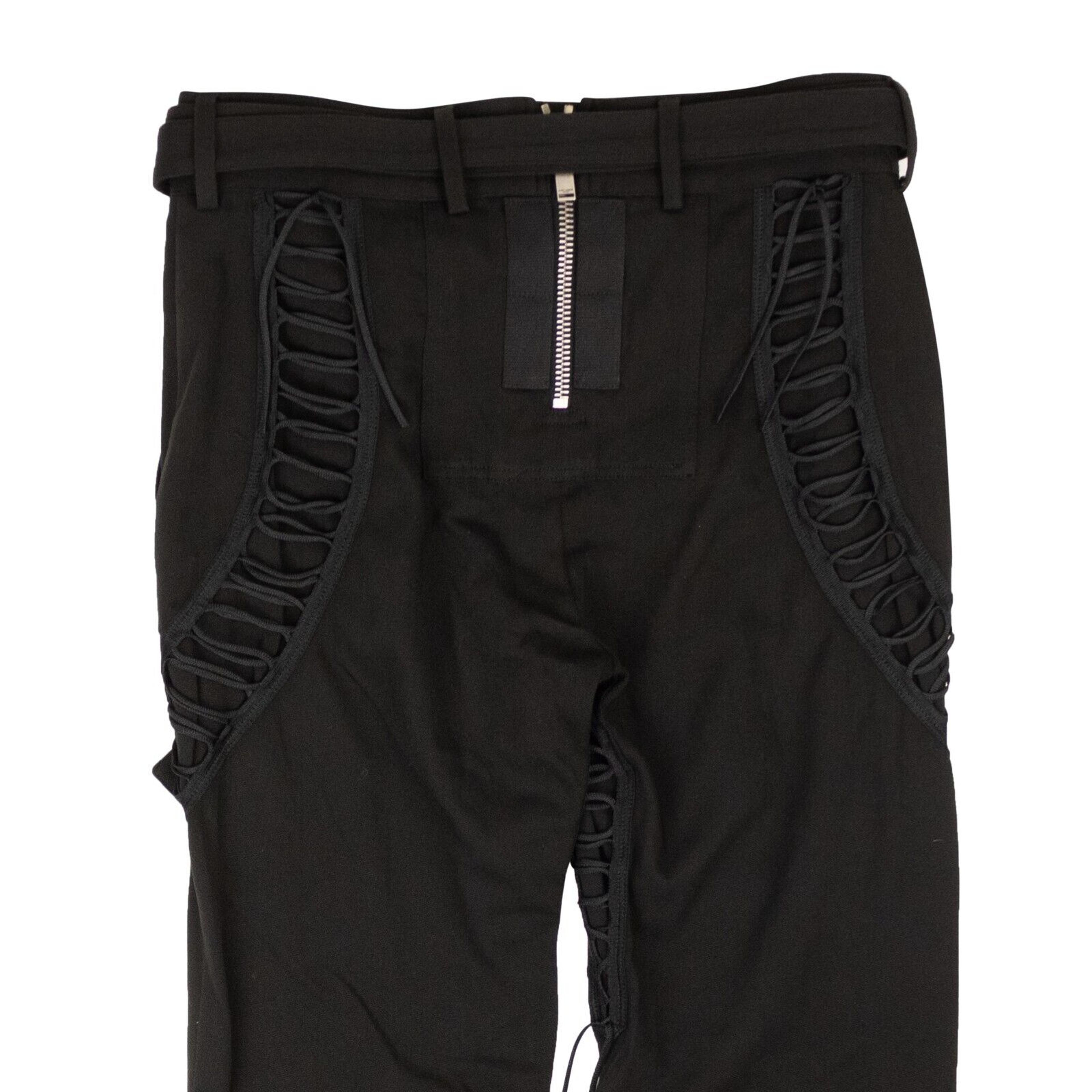 Alternate View 4 of Women's Black Lace-Up Military Pants