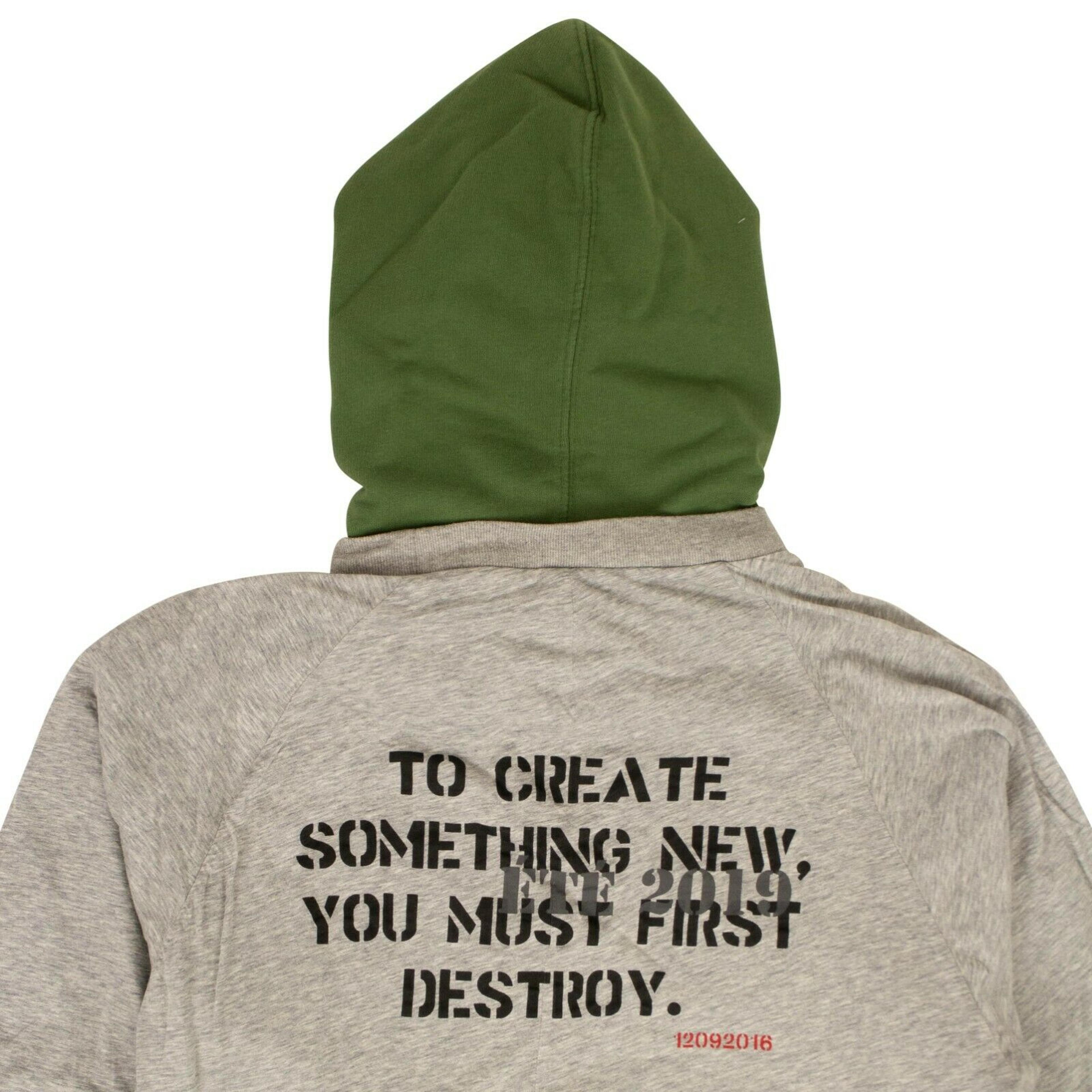 Alternate View 5 of Green And Gray Layered Hoodie