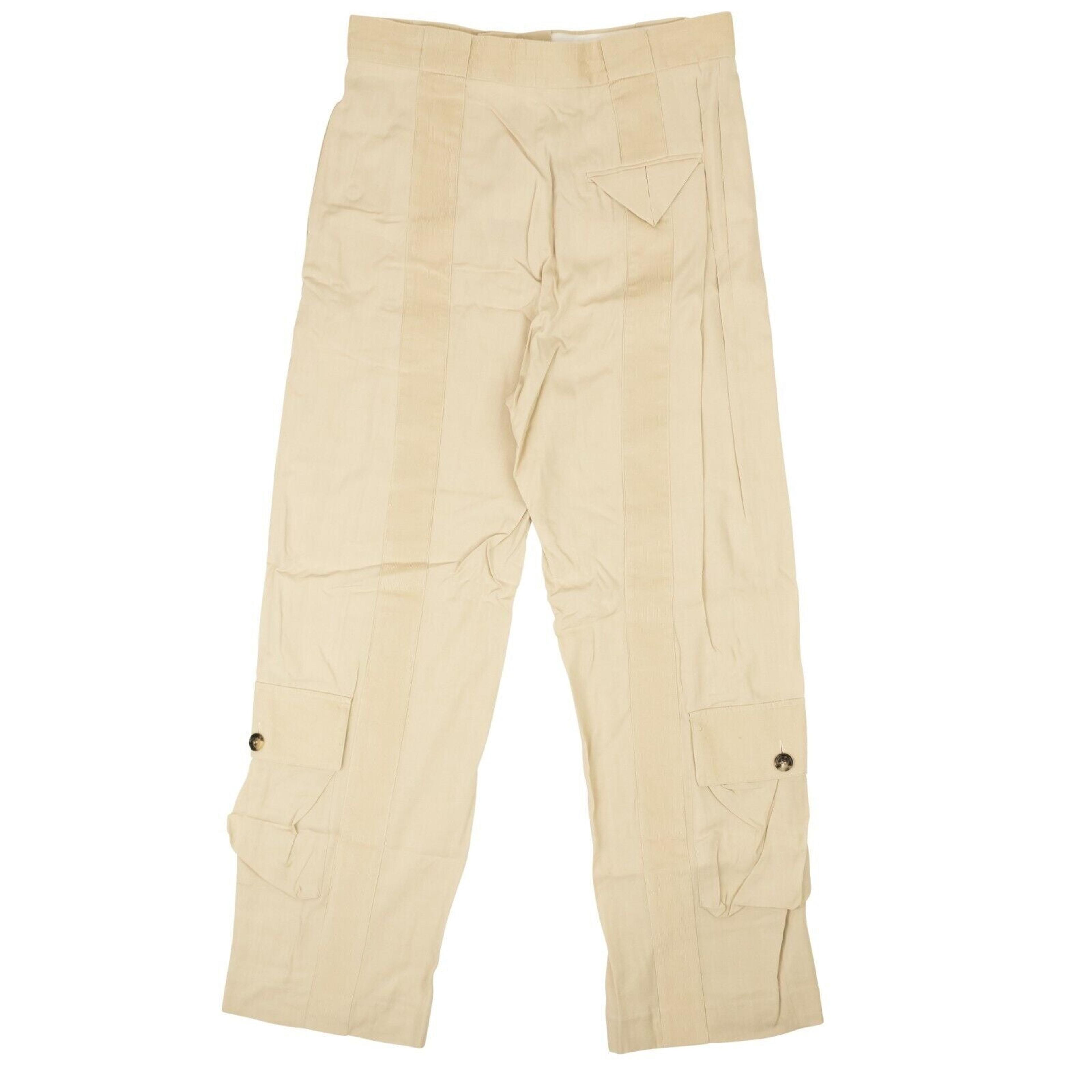 Alternate View 3 of Straw Tan Corduroy Accent Panel Pants