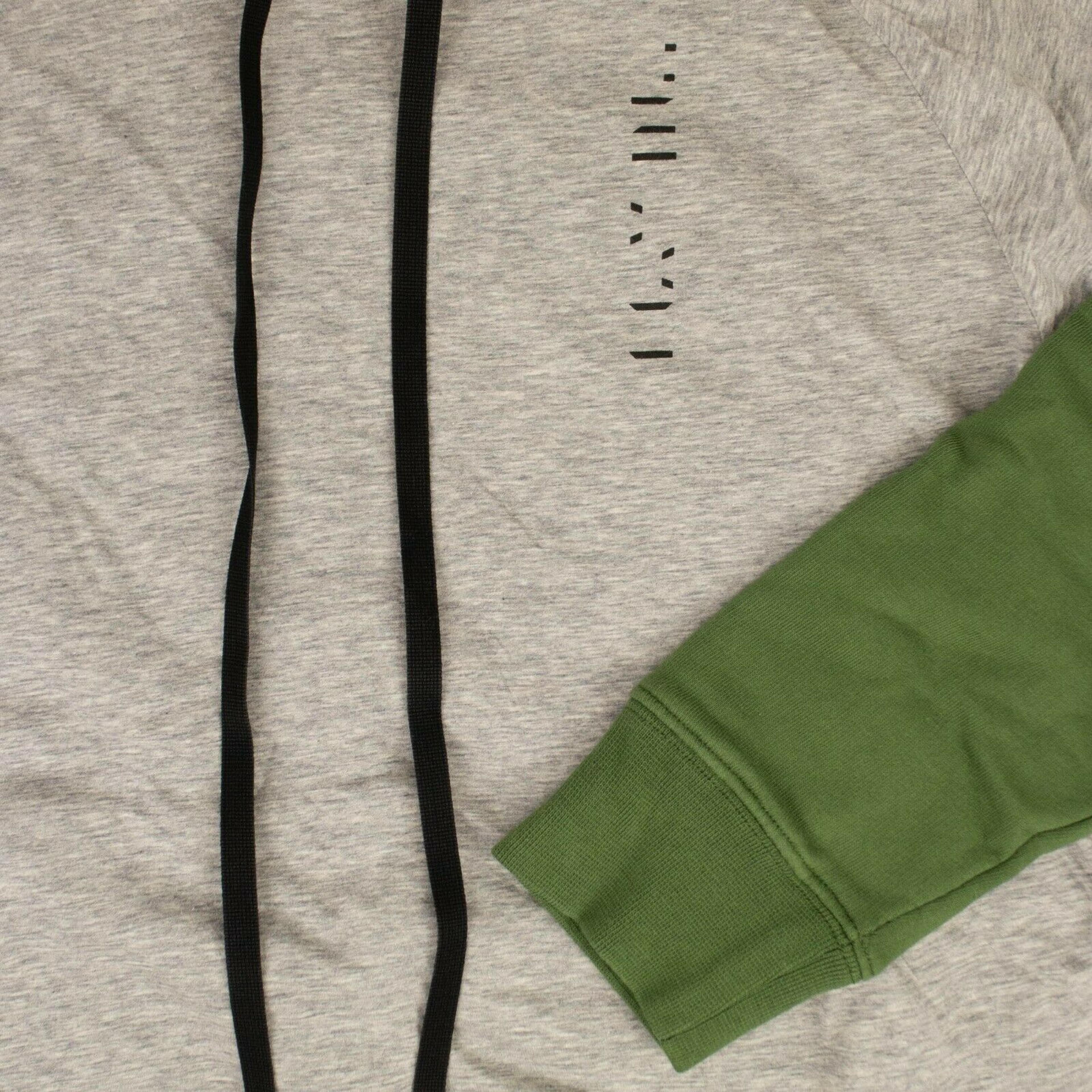 Alternate View 3 of Green And Gray Layered Hoodie