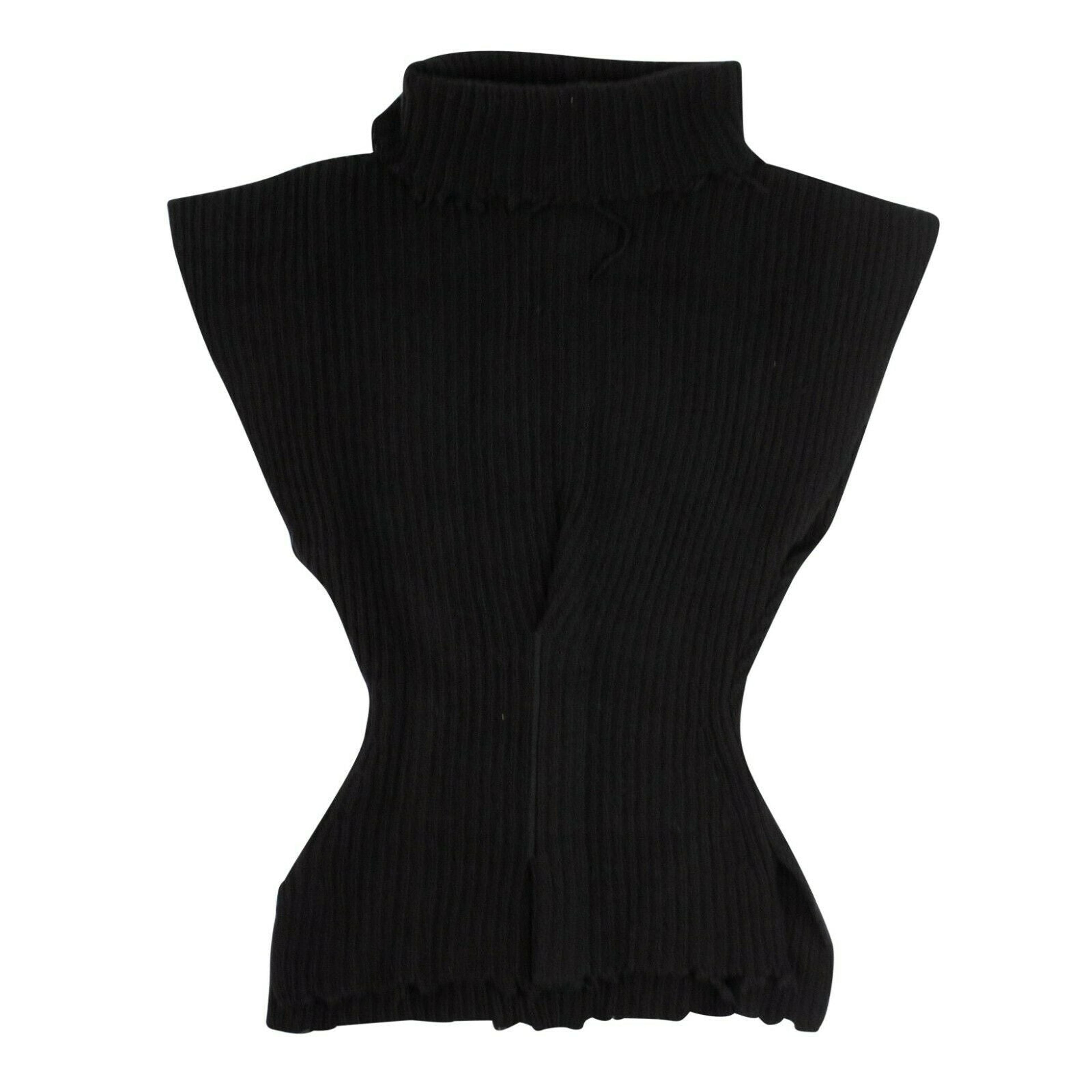 Women's Black Wool Roll Neck Asymmetric Sweater