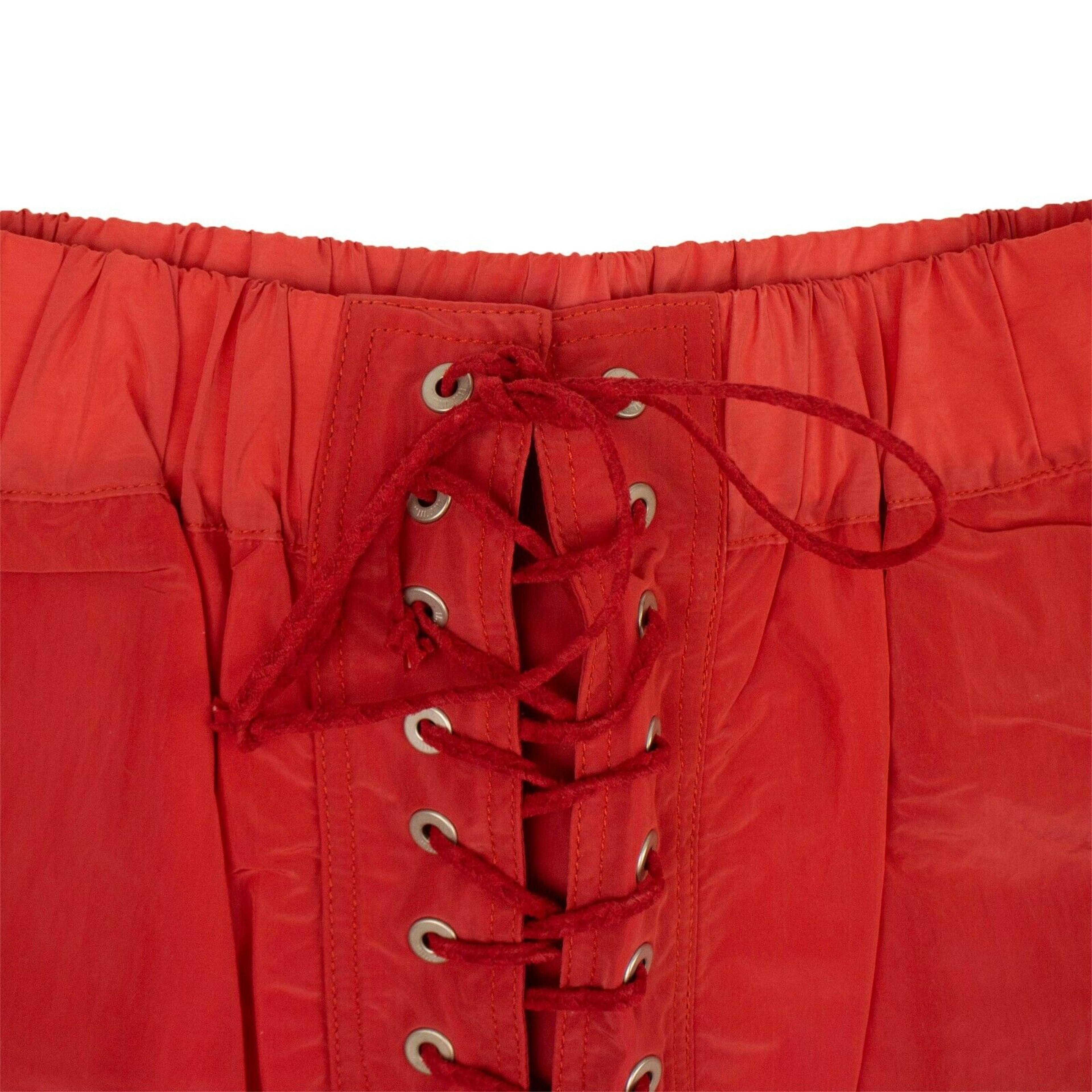 Alternate View 2 of Red Lace Up Track Short Pants