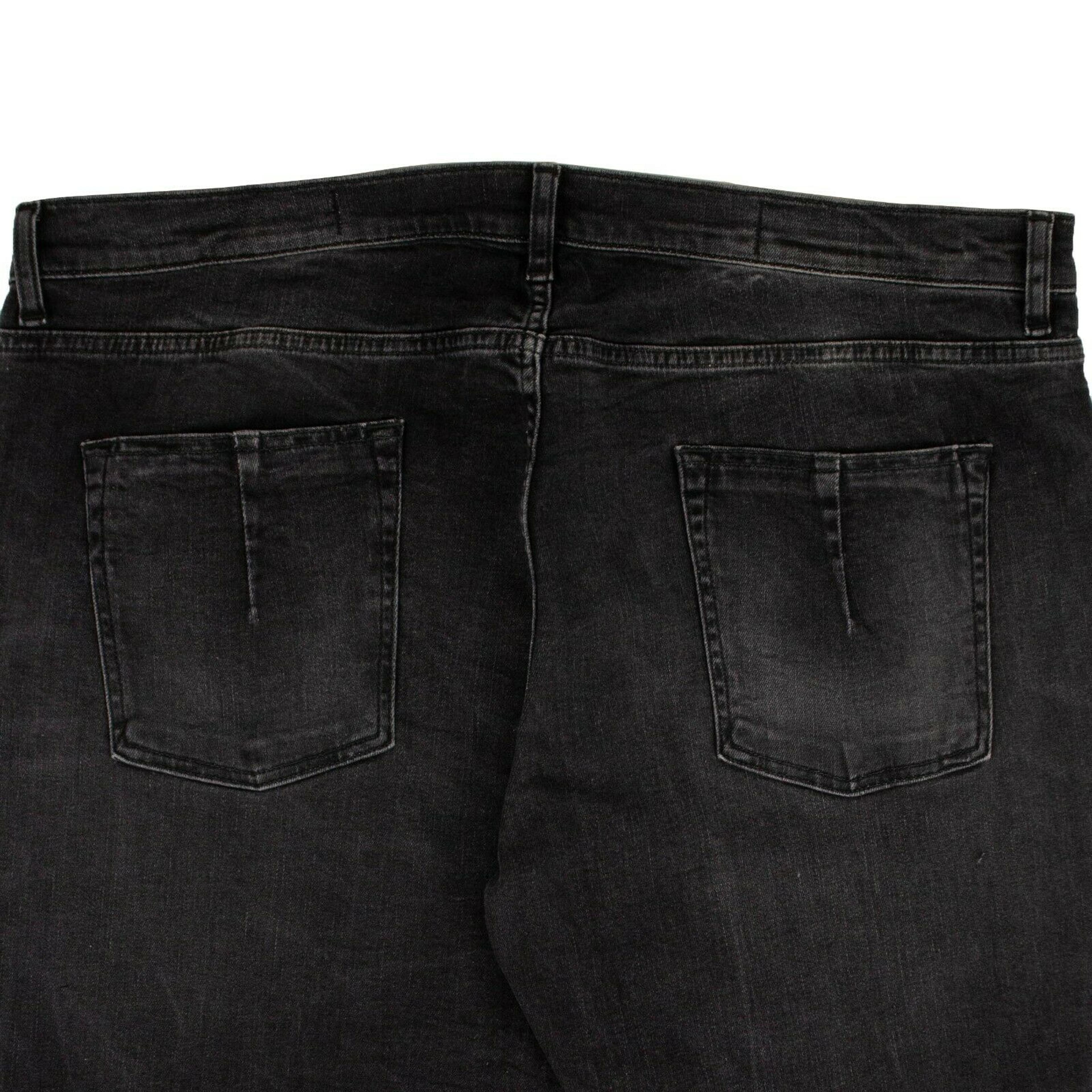 Alternate View 3 of Unravel Project Distressed Slim Fit Jean Pants - Black