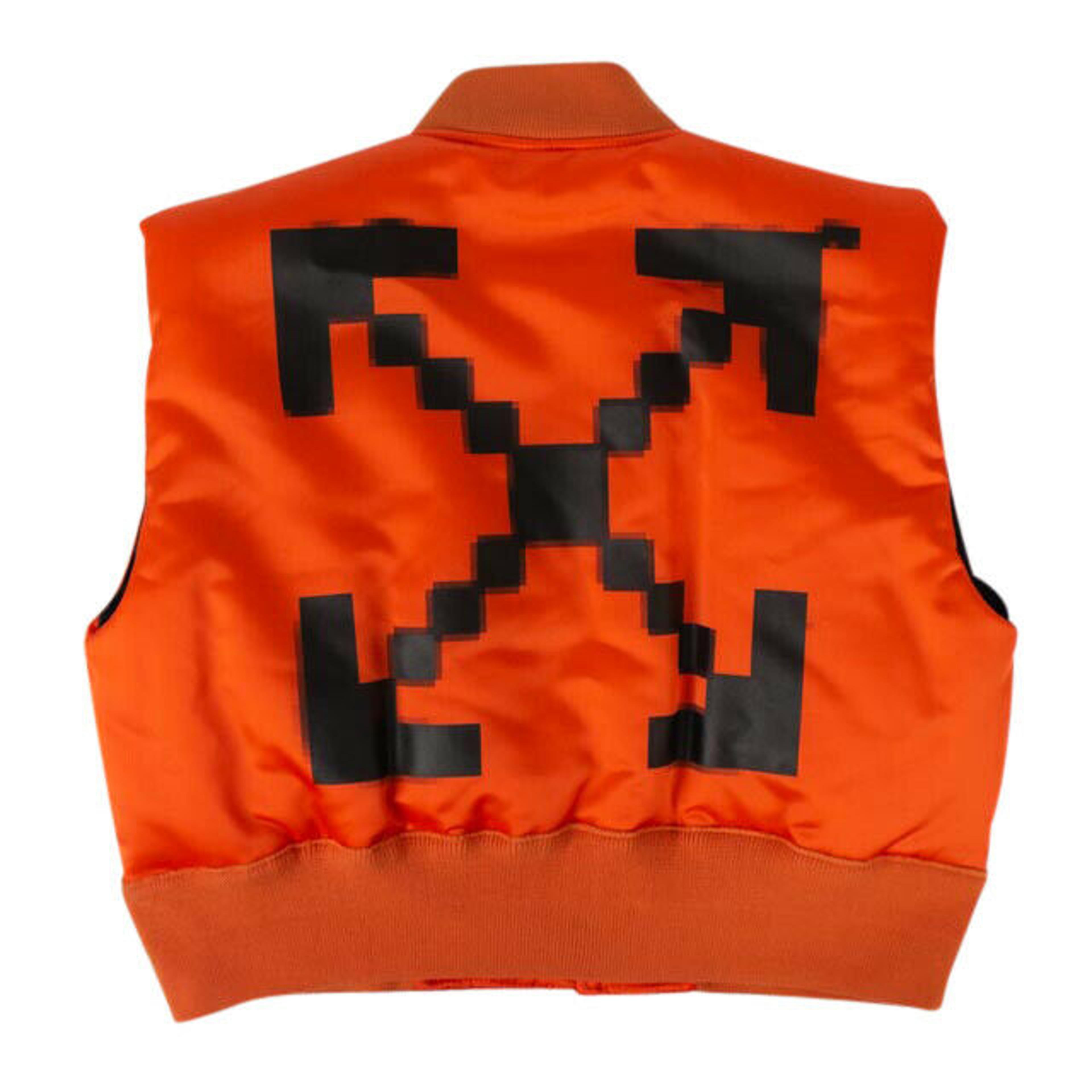 Alternate View 1 of Cropped Arrows Vest Jacket - Orange