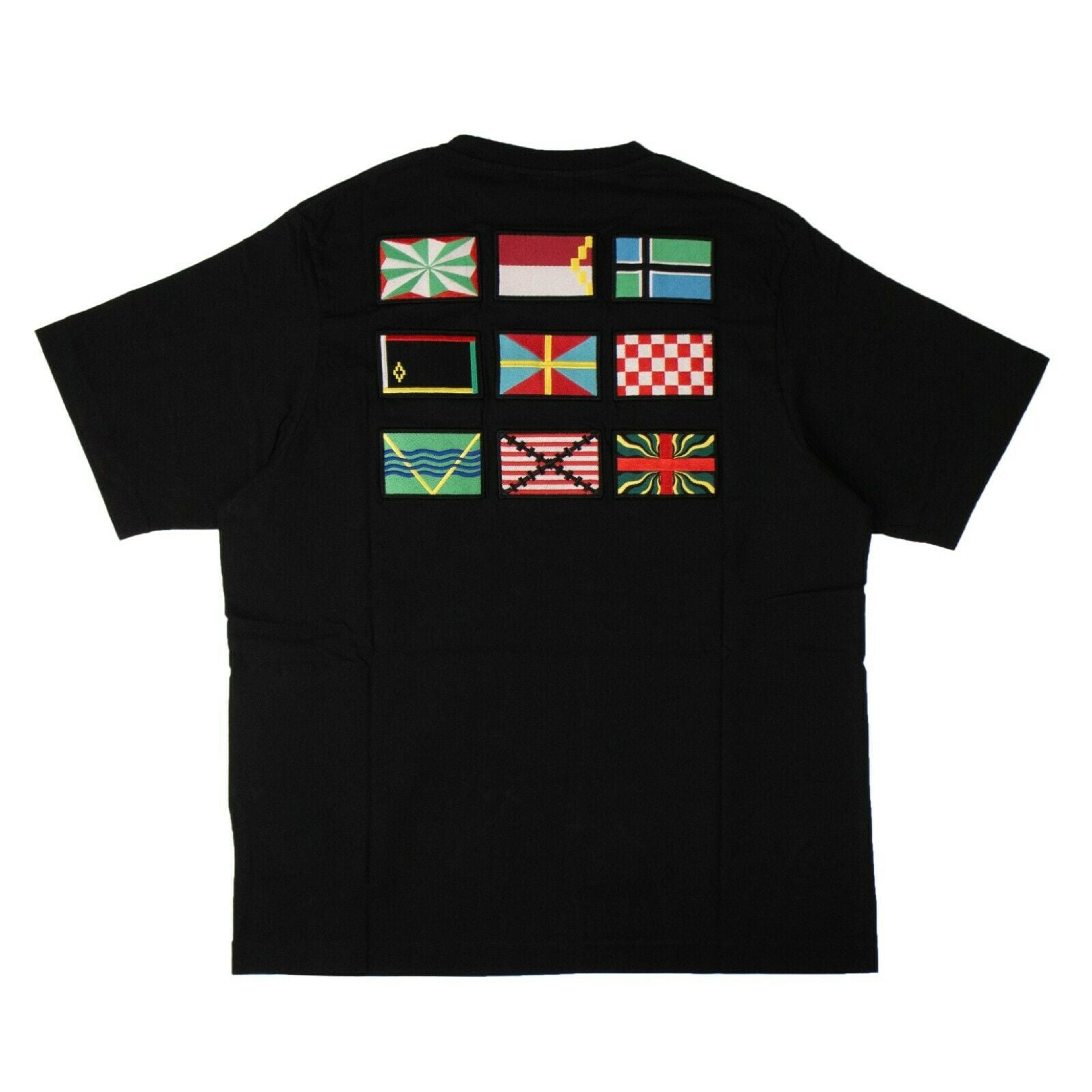 Alternate View 1 of Men's Black Cotton Nine Flags Short Sleeve T-Shirt