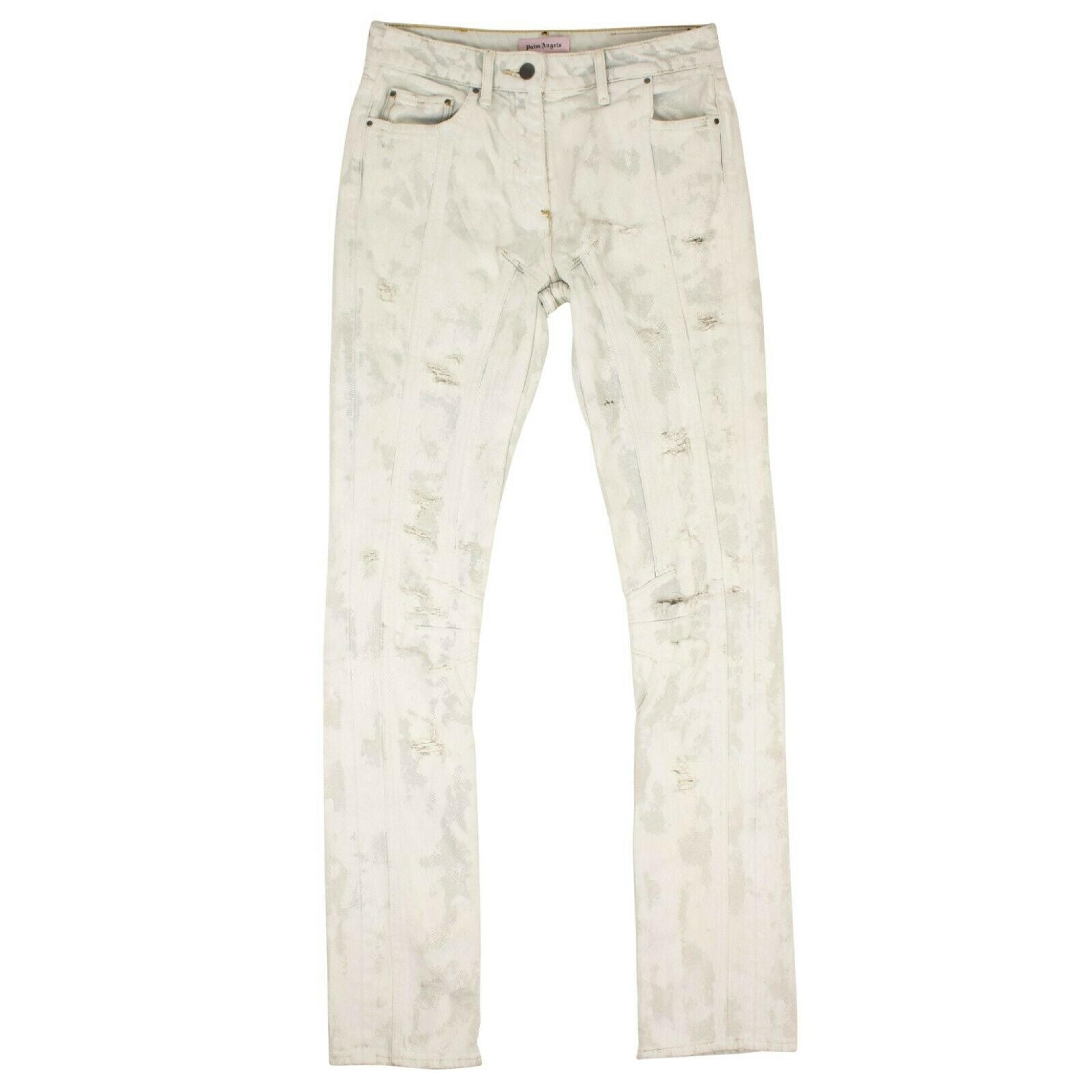 Women's Blue And White Tie Dye Distressed Jeans