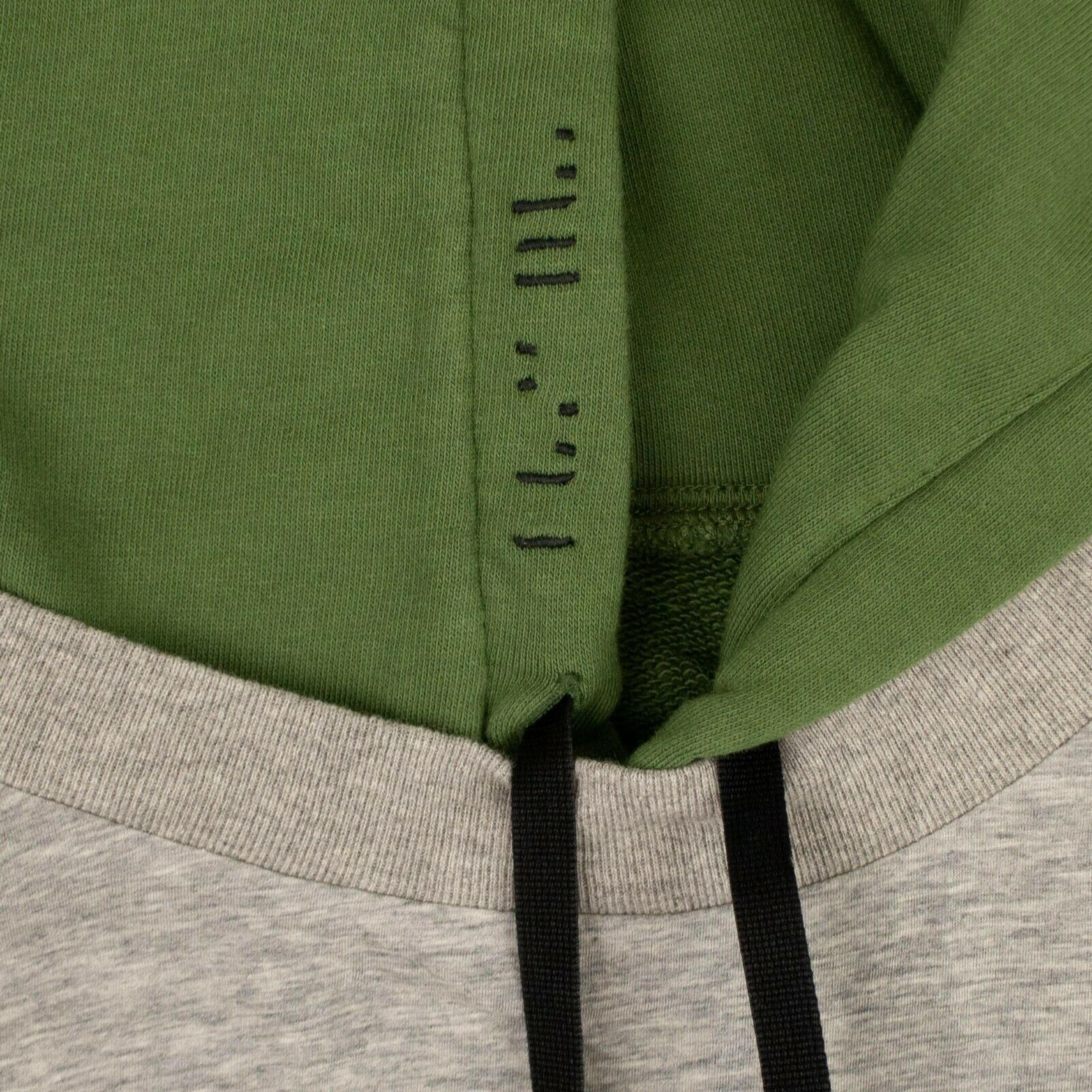 Alternate View 4 of Green And Gray Layered Hoodie