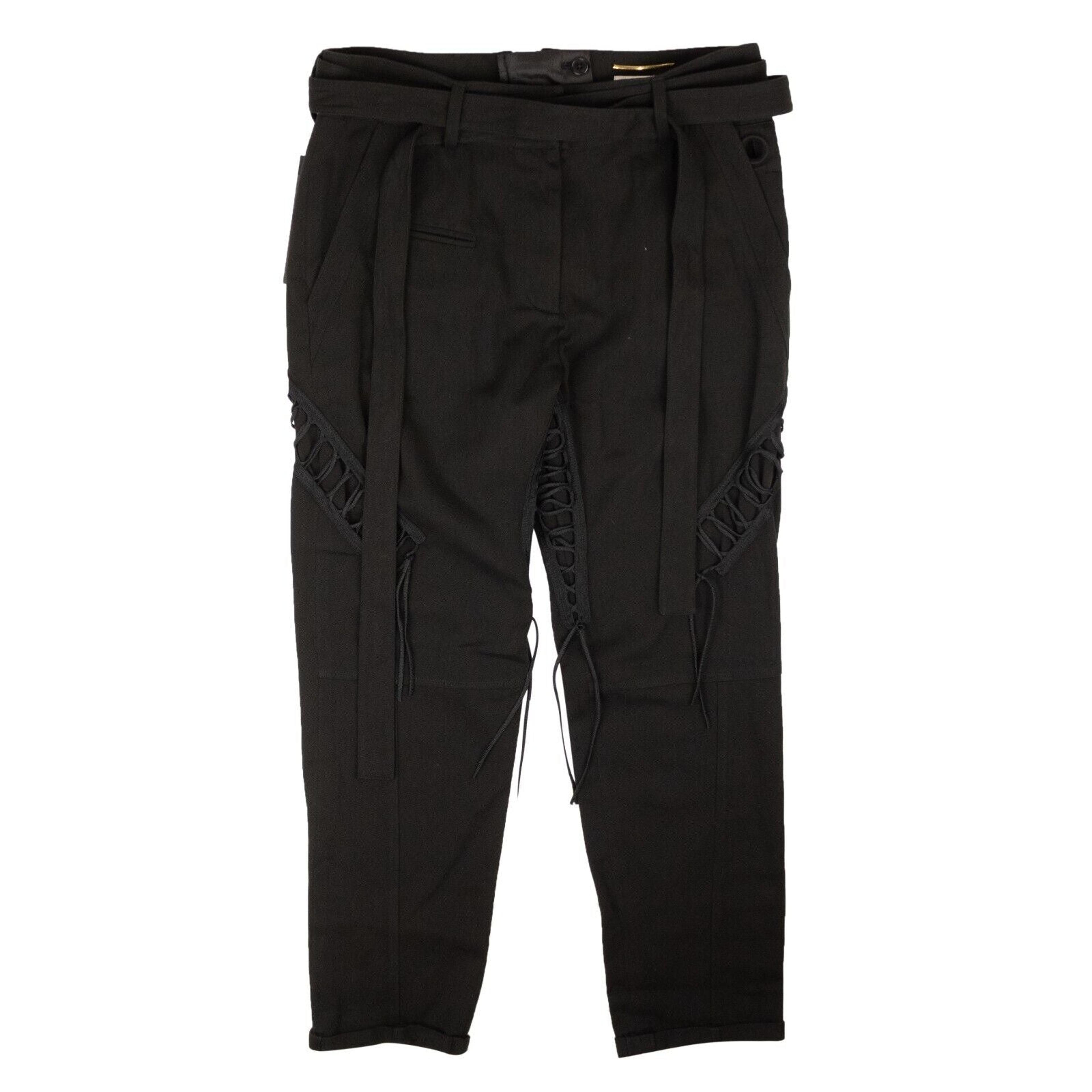 Alternate View 1 of Women's Black Lace-Up Military Pants