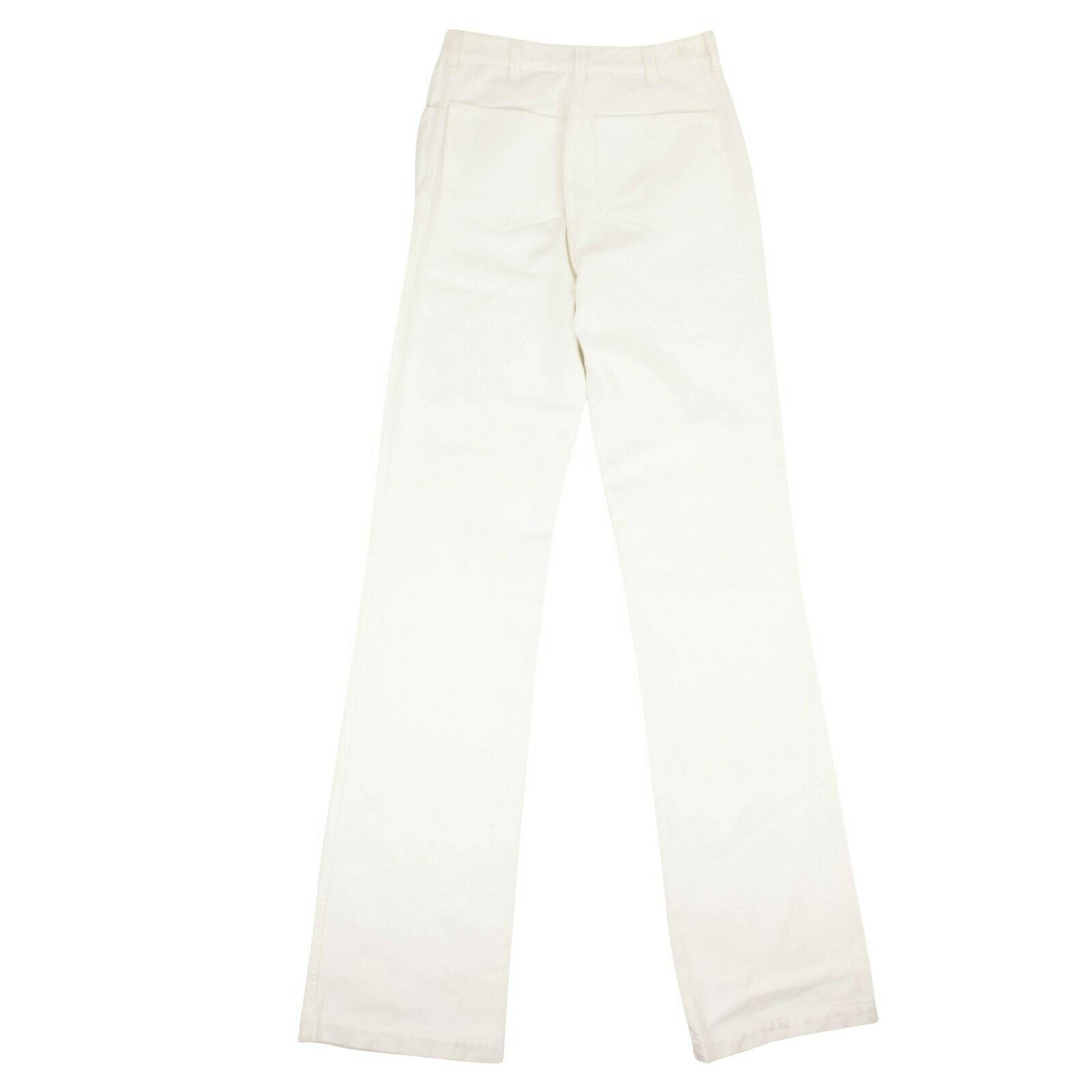 Alternate View 1 of White Denim Mid Rise Straight Jeans