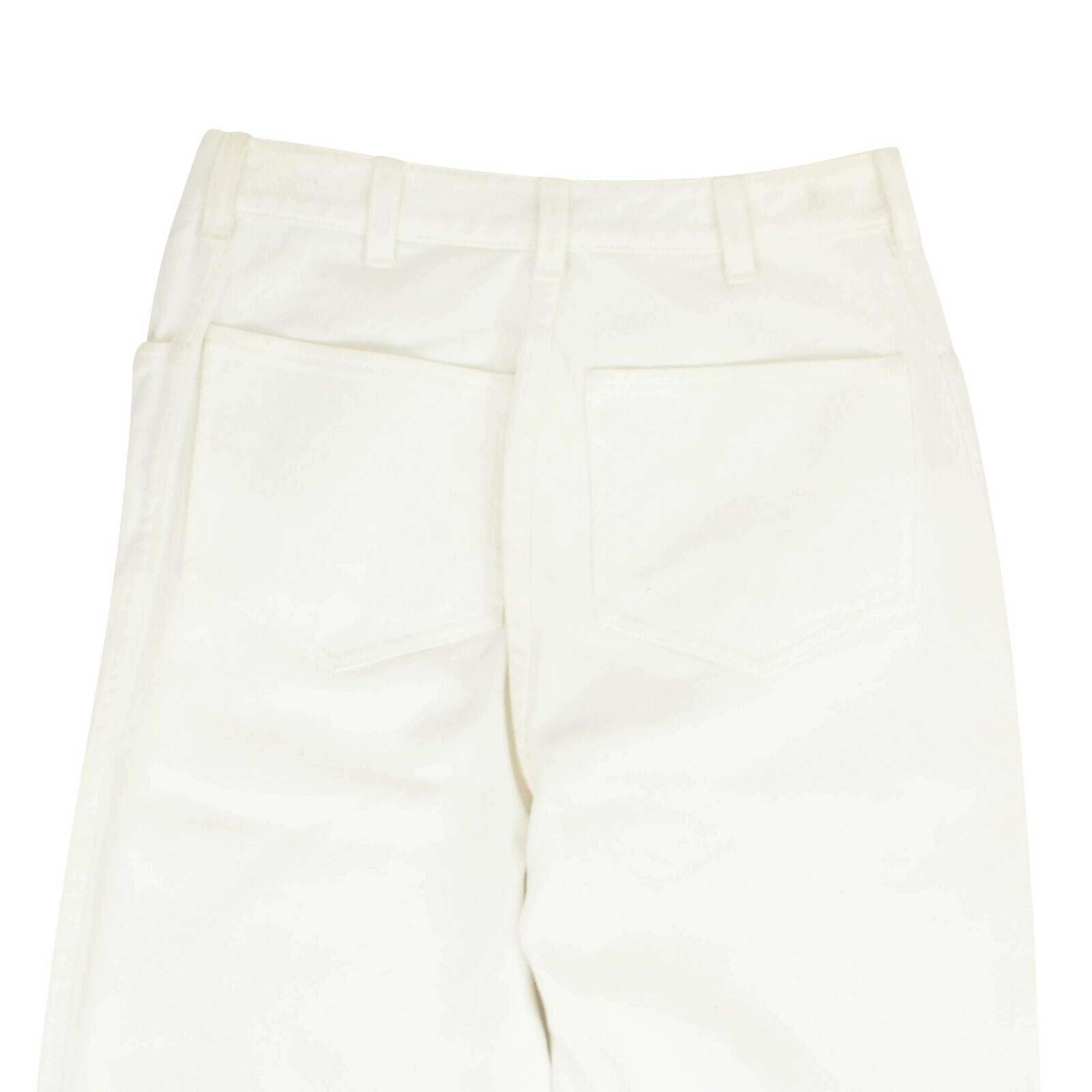 Alternate View 3 of White Denim Mid Rise Straight Jeans