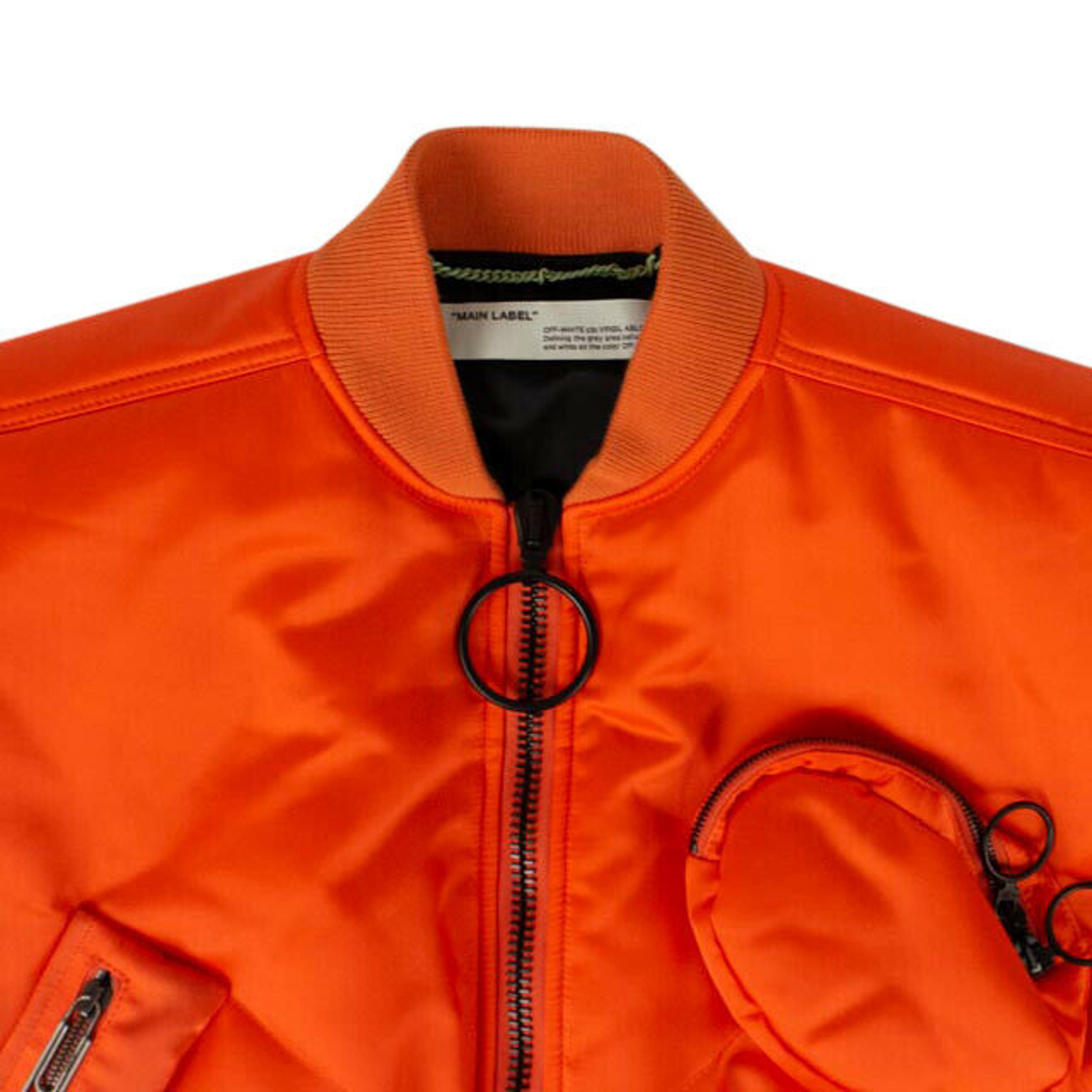 Alternate View 2 of Cropped Arrows Vest Jacket - Orange