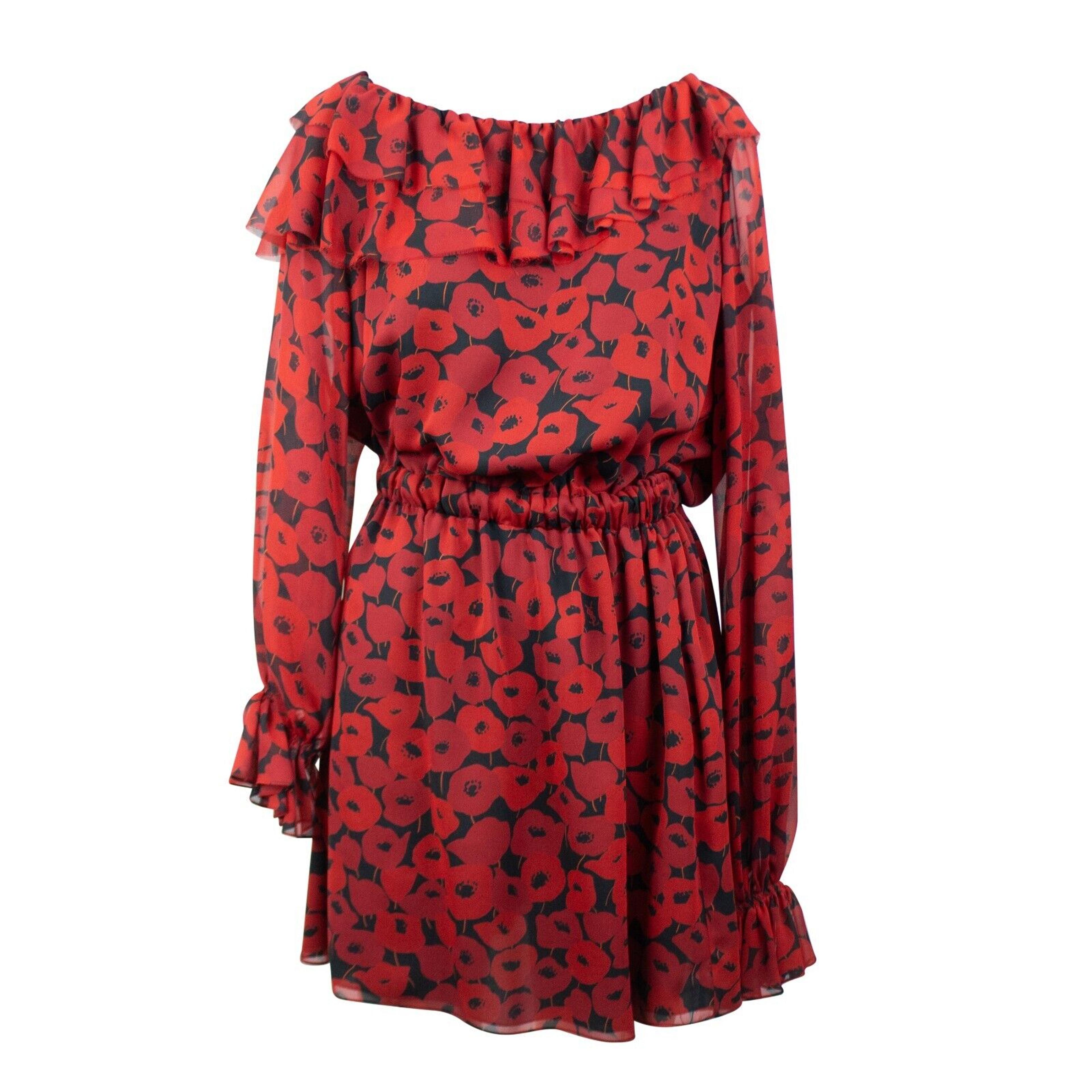 Alternate View 1 of Women's Red Off The Shoulder Floral Dress