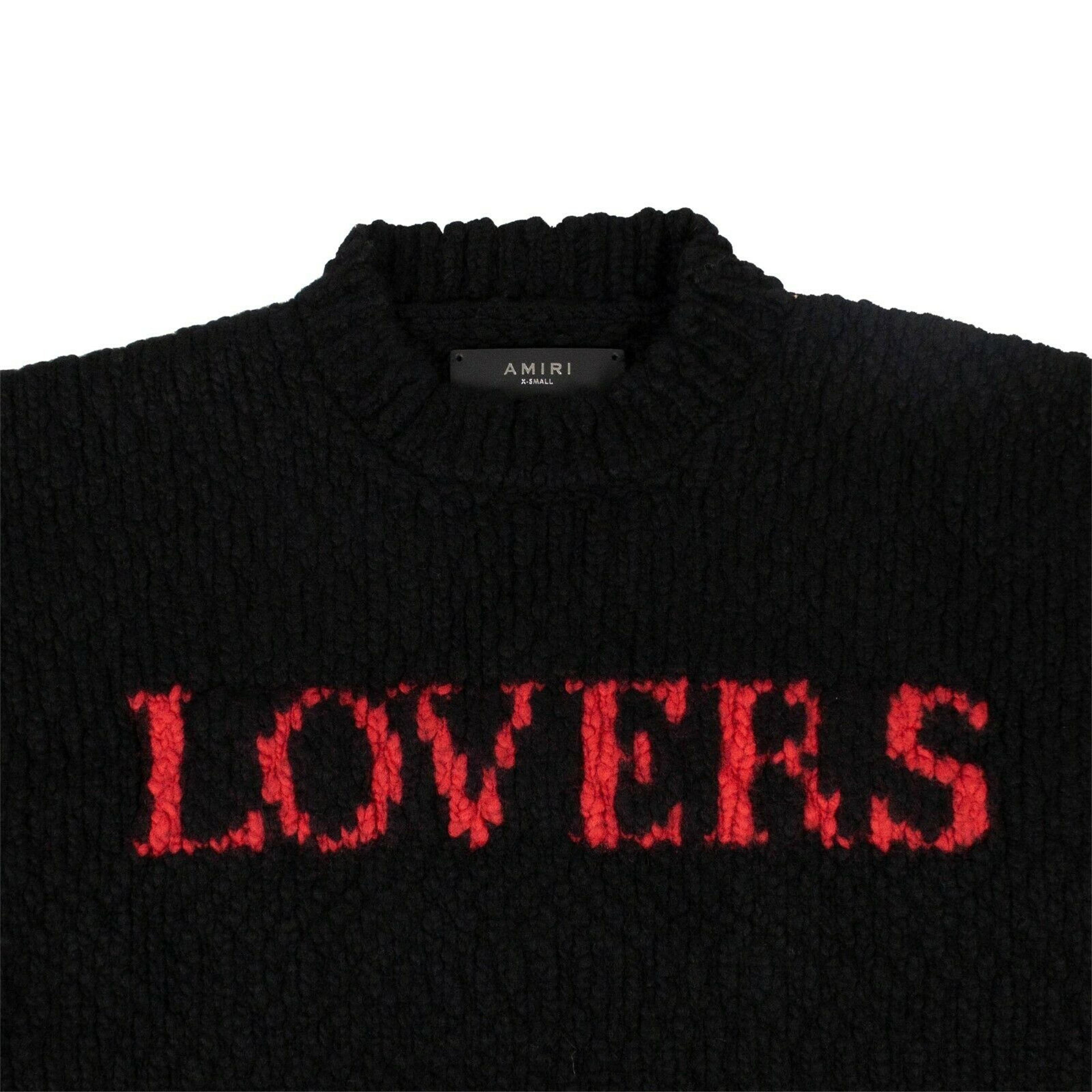 Alternate View 2 of Women's Wool Red 'Lovers' Oversized Sweater - Black