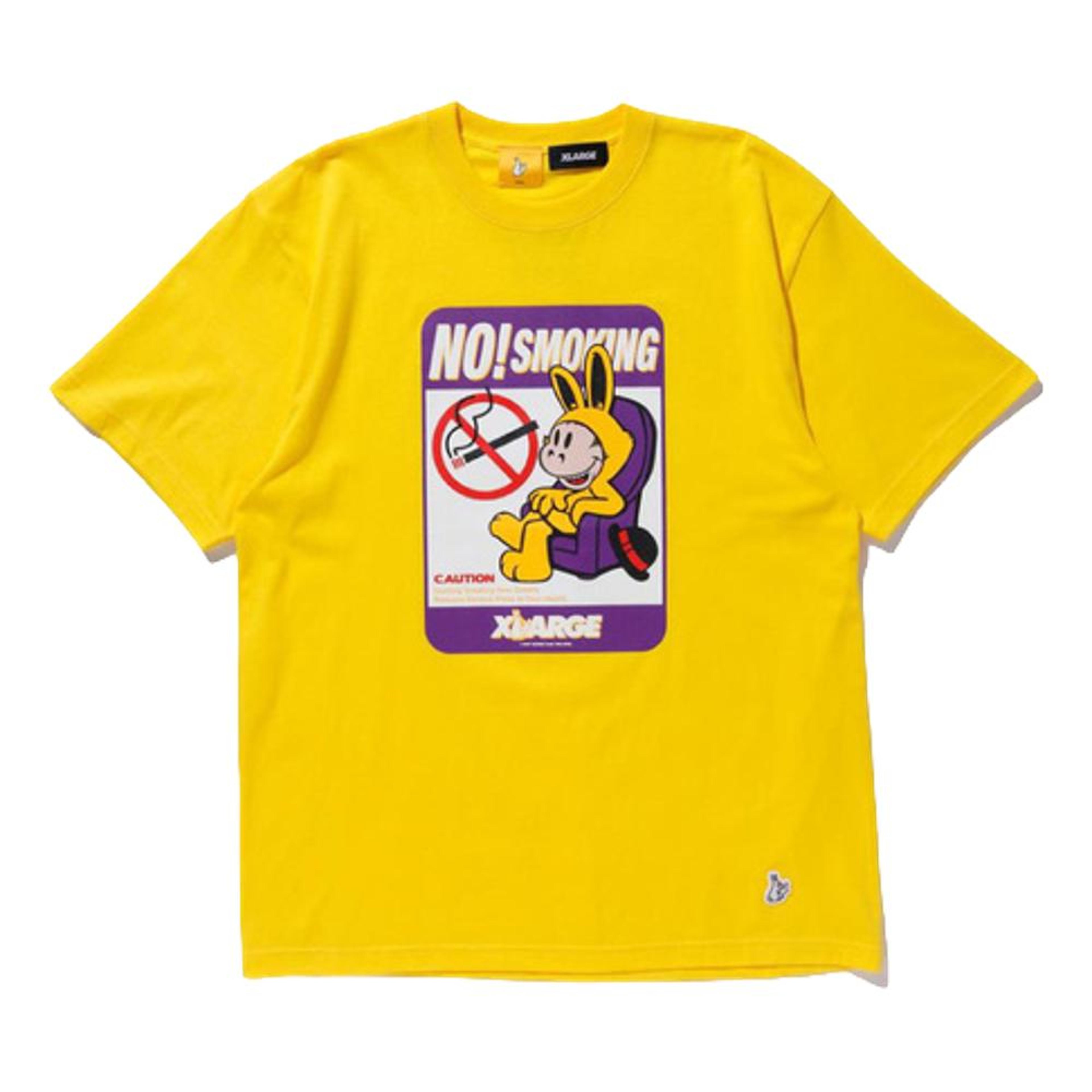 NTWRK - #FR2 XLARGE COLLABORATION WITH #FR2 NO SMOKING TEE-YELLOW