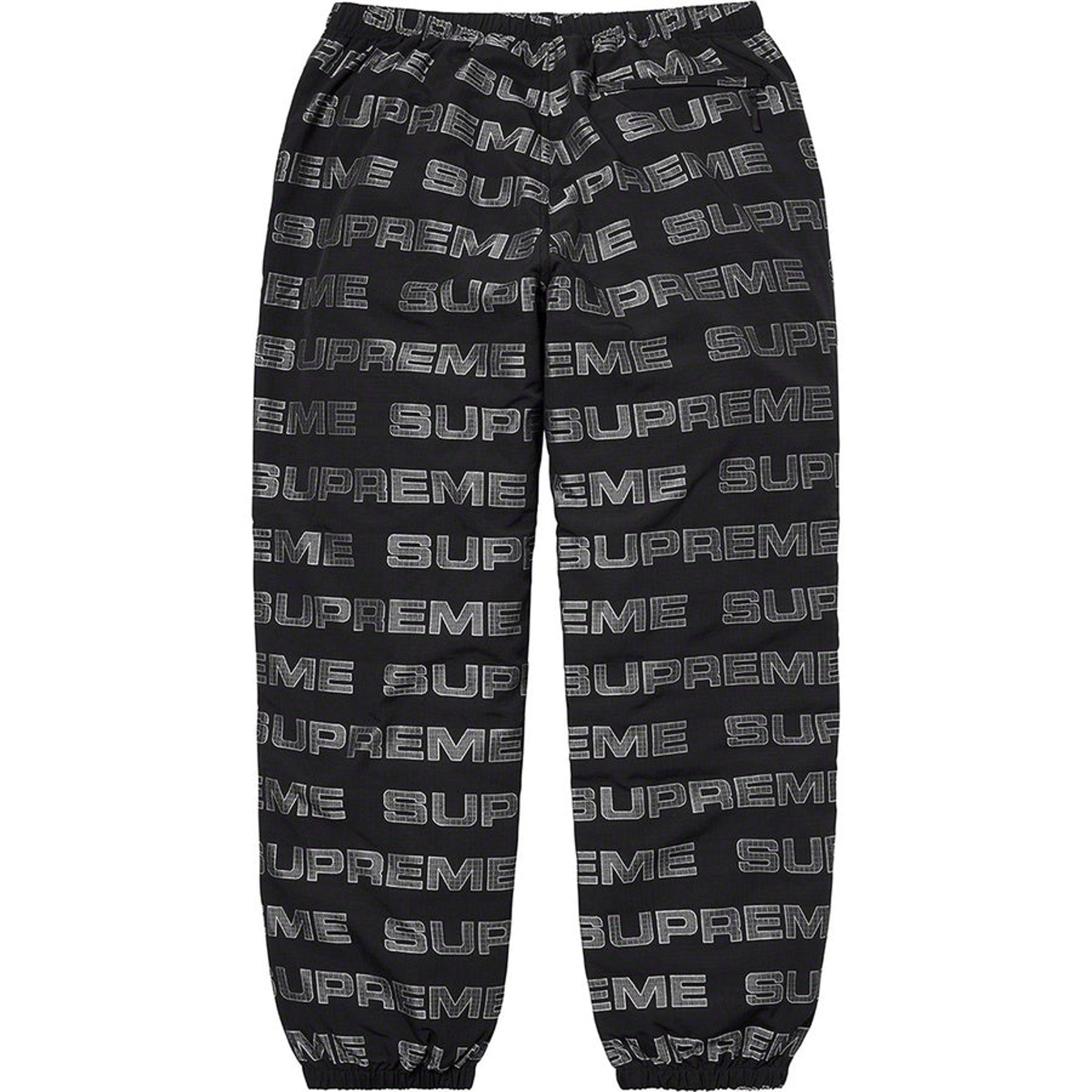 NTWRK - SUPREME LOGO RIPSTOP TRACK PANT-BLACK