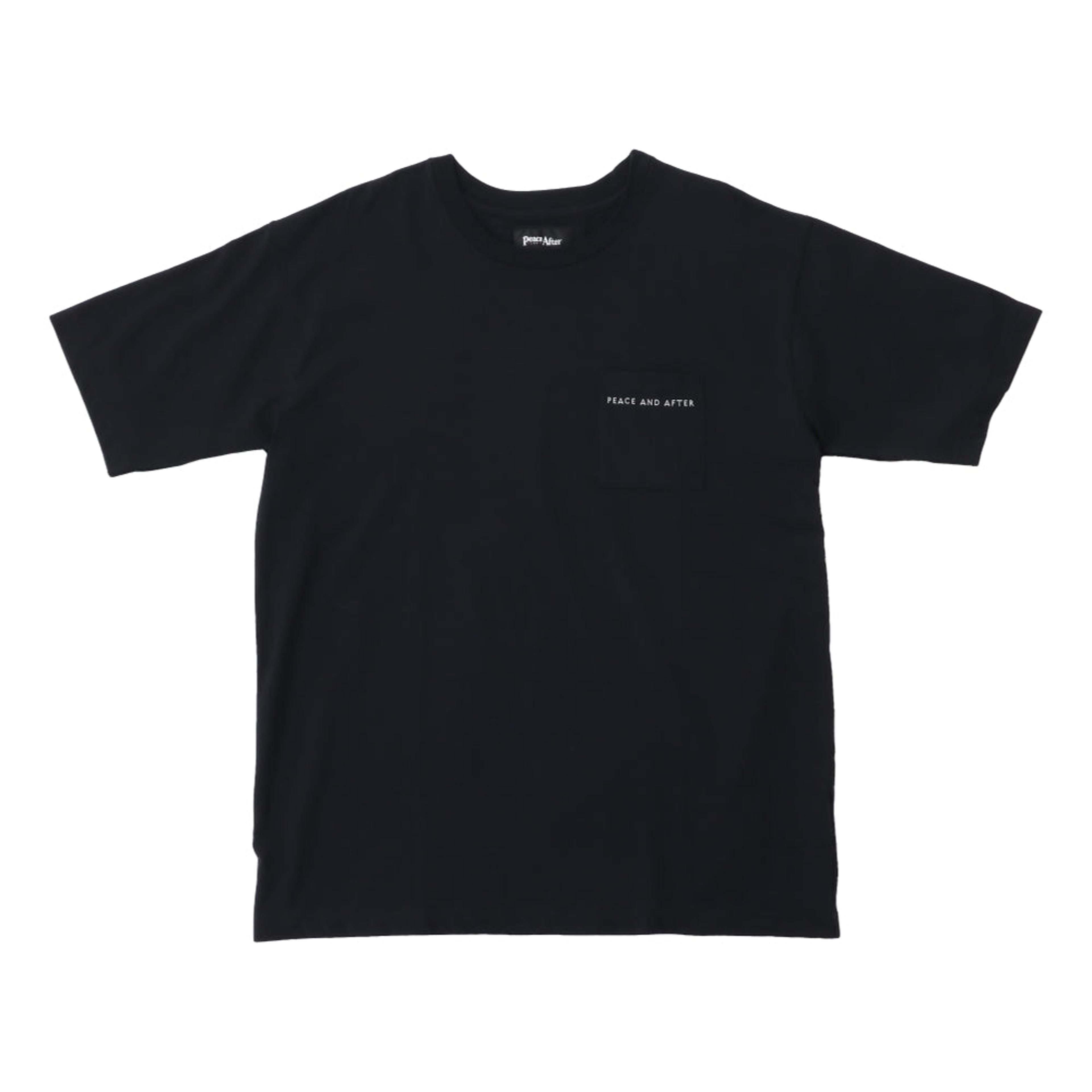 NTWRK - PEACE AND AFTER PEACE AND AFTER LOGO POCKET T-SHIRT-BLACK