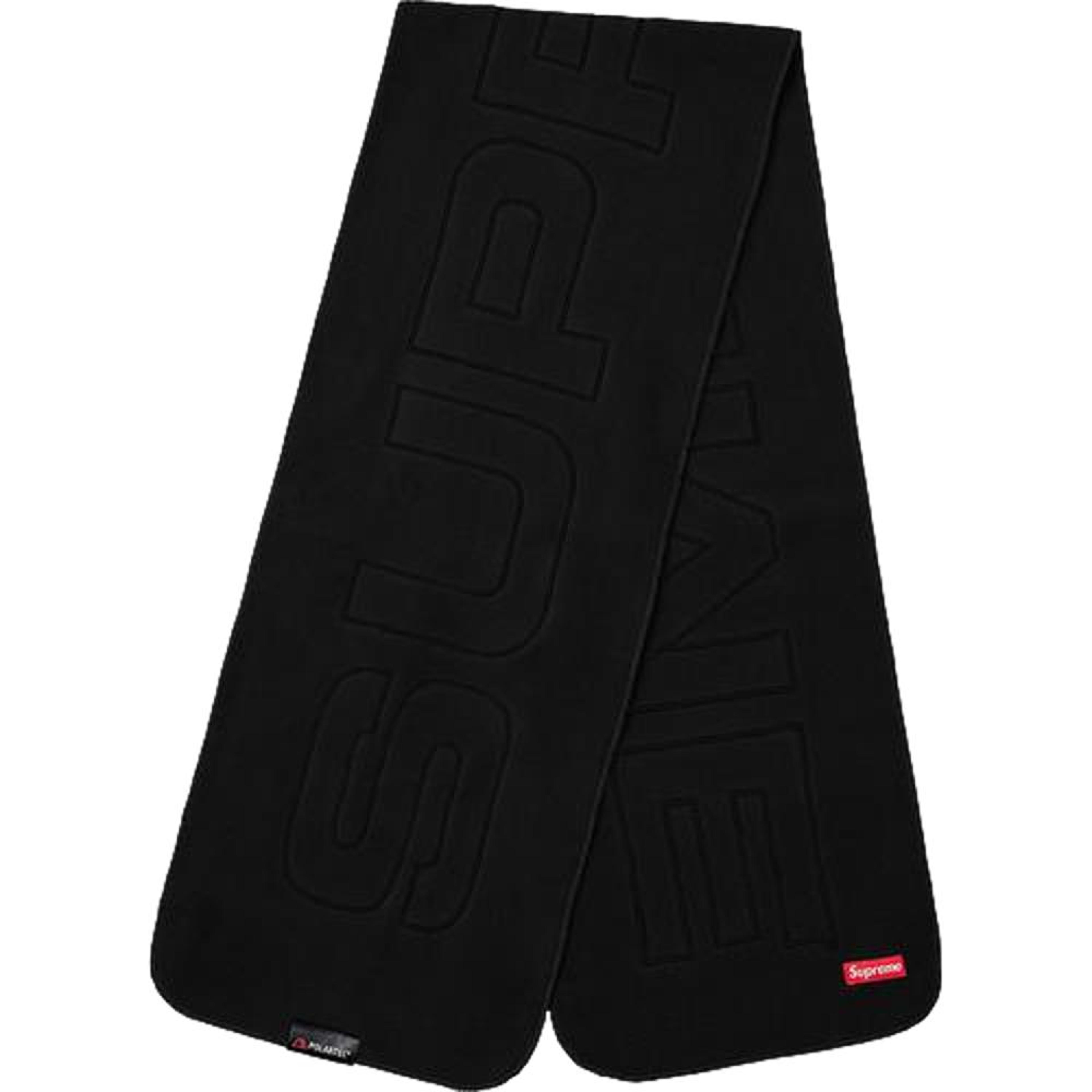 NTWRK - SUPREME POLARTEC LOGO SCARF-BLACK