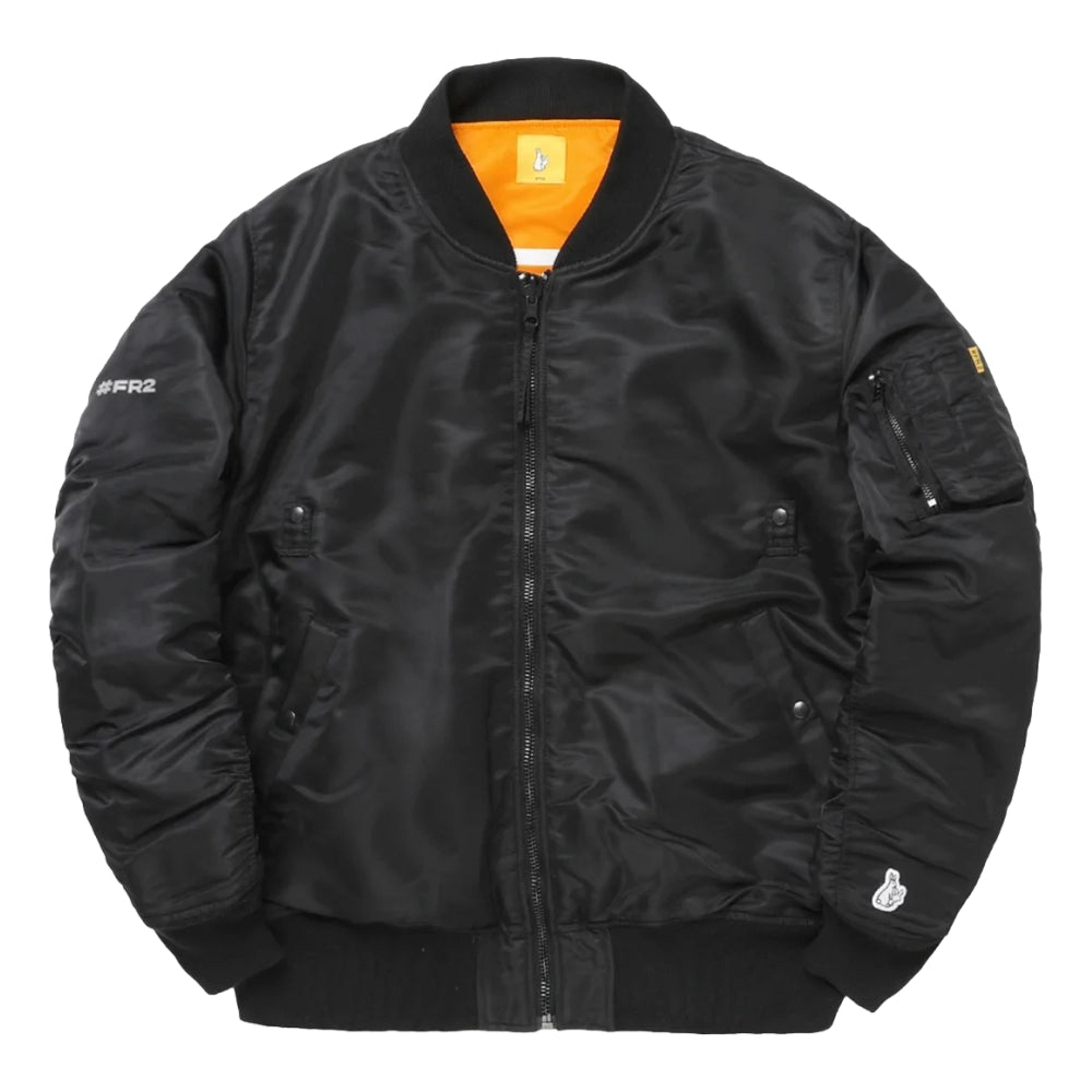 NTWRK - #FR2 REVERSIBLE BOMBER JACKET (MA-1)-BLACK