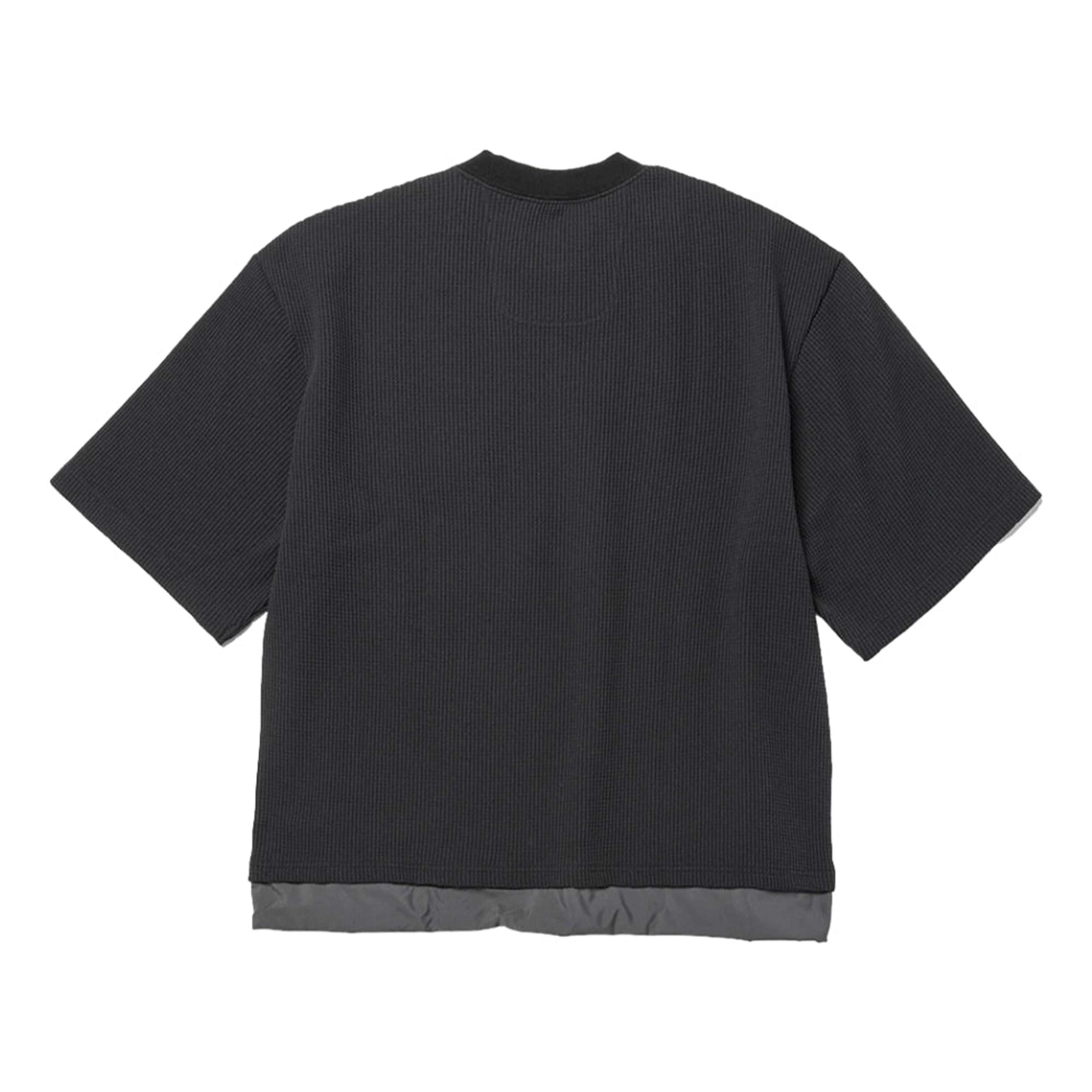 NTWRK - MEANSWHILE SOLOTEX WAFFLE S/S TEE-BLACK