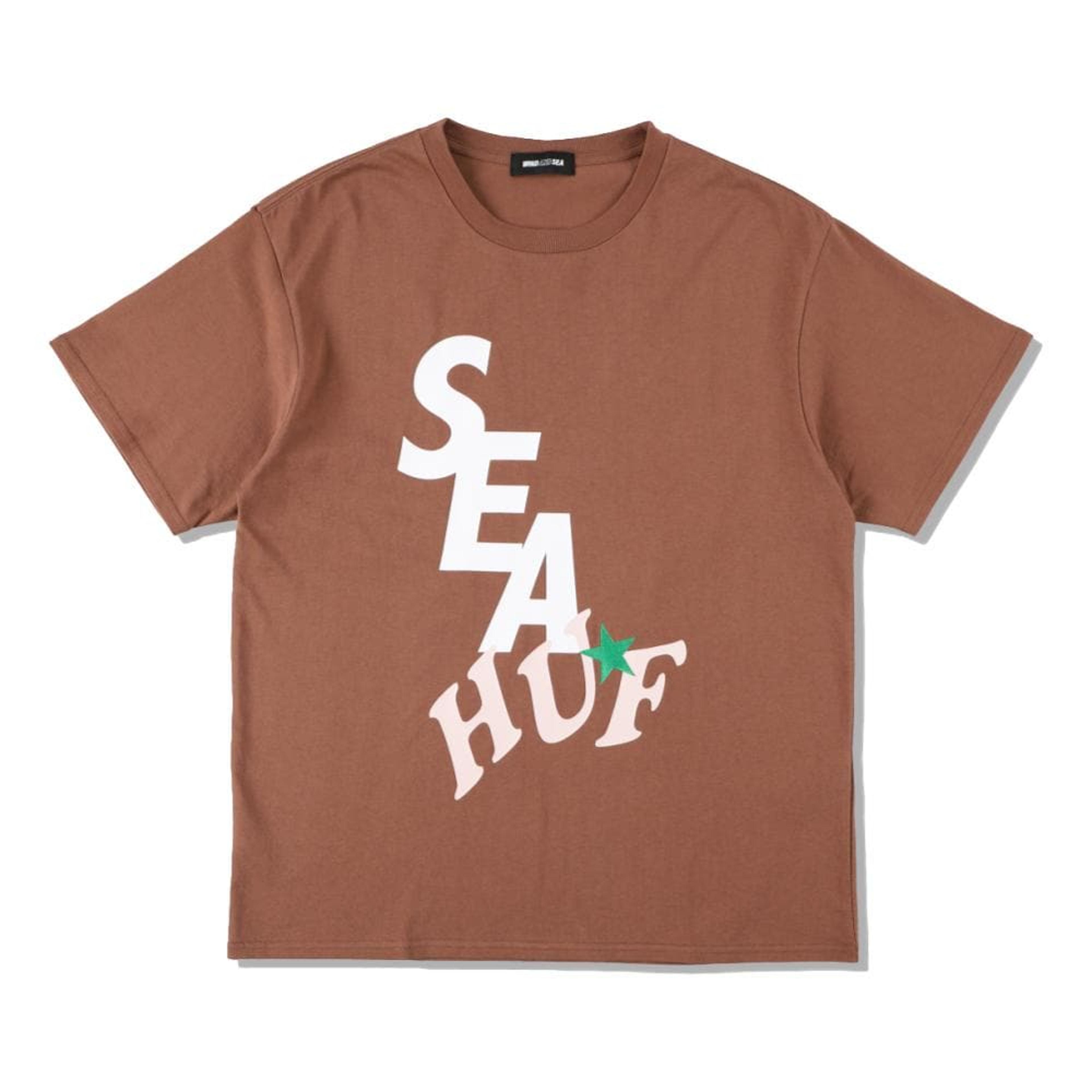 NTWRK - WIND AND SEA HUF × WDS SOLID AND TIE DYE TEE-BROWN