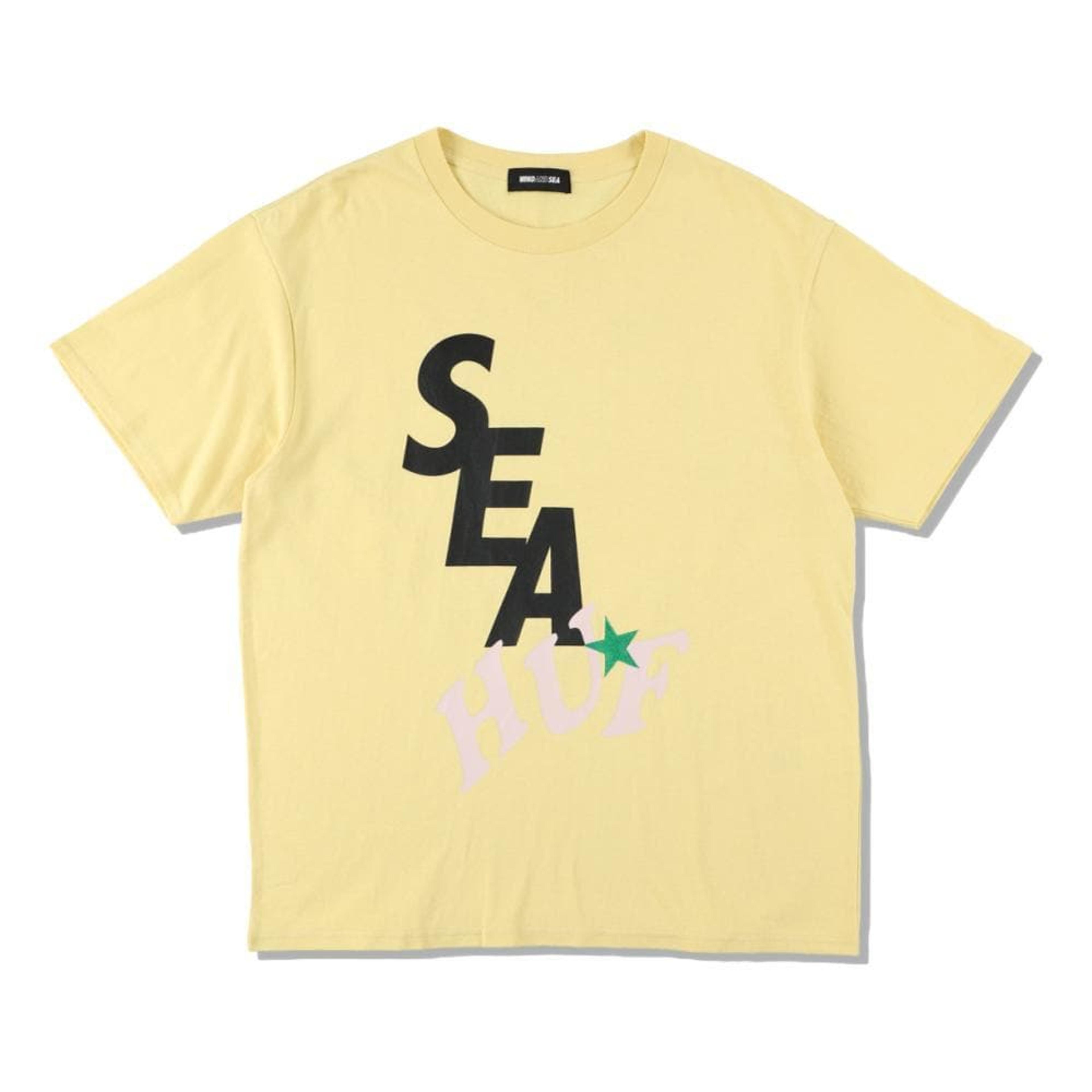 NTWRK - WIND AND SEA HUF × WDS SOLID AND TIE DYE TEE-YELLOW
