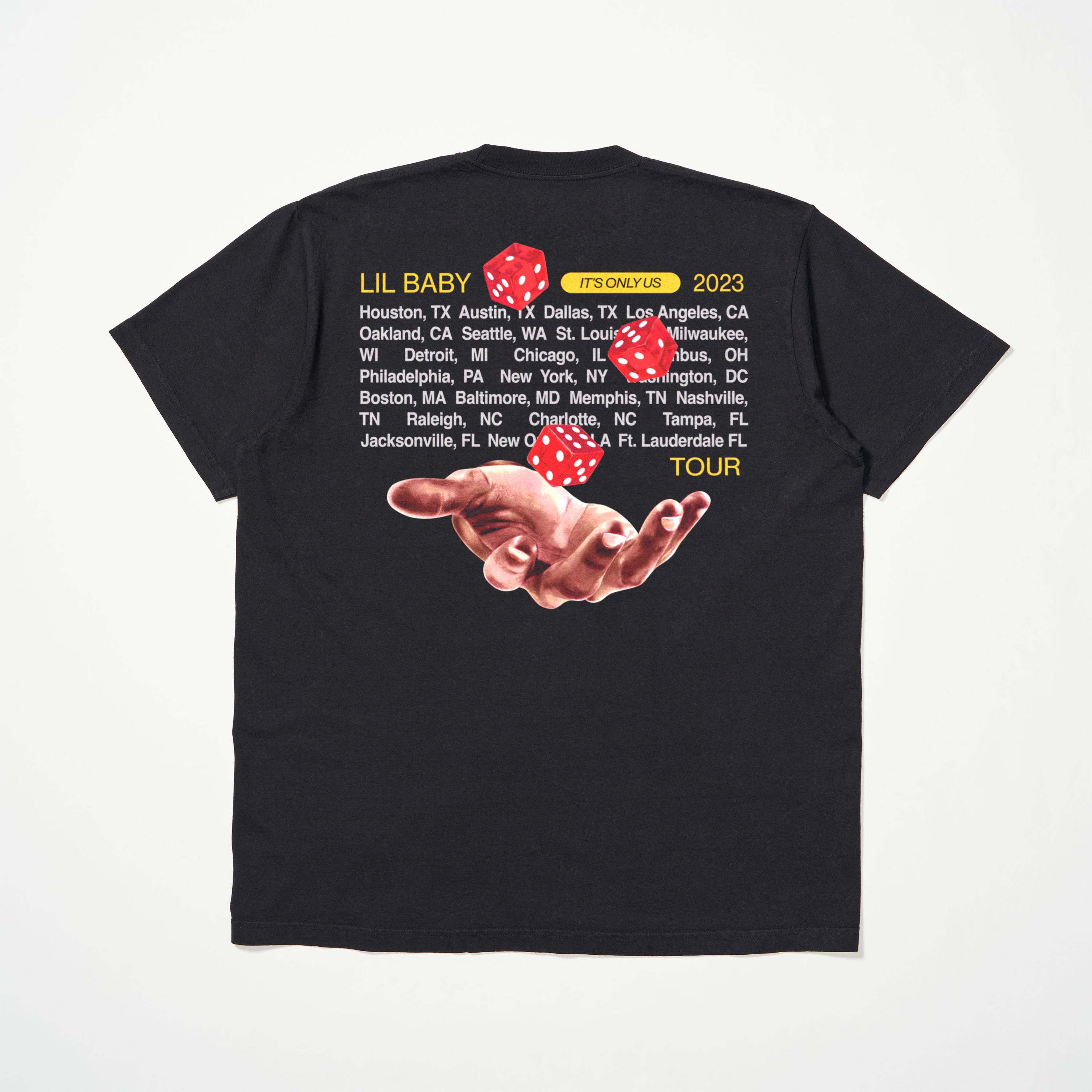 Alternate View 1 of Lil Baby IOU Tour Life is a Gamble Tee - Black (NTWRK Exclusive)