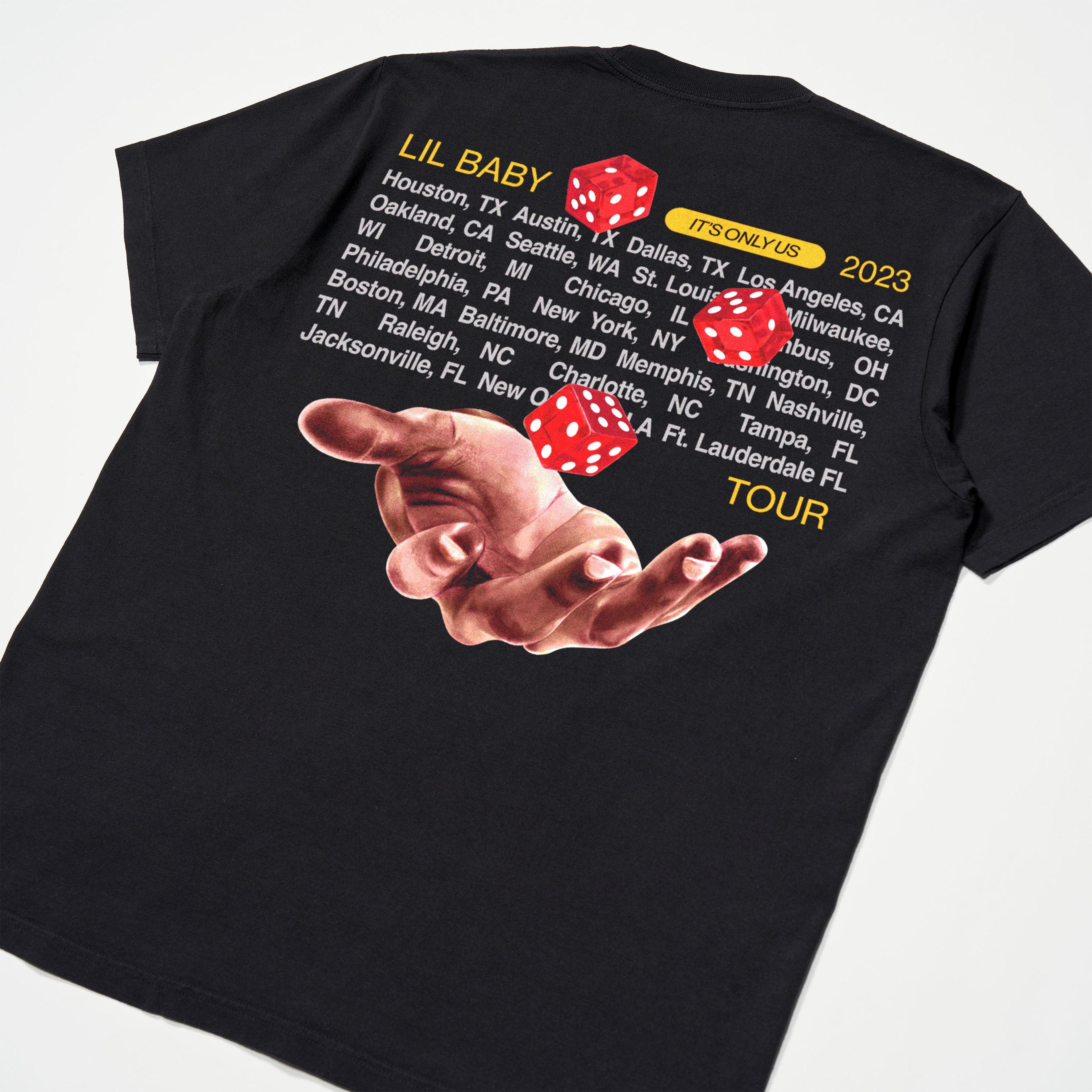 Alternate View 2 of Lil Baby IOU Tour Life is a Gamble Tee - Black (NTWRK Exclusive)