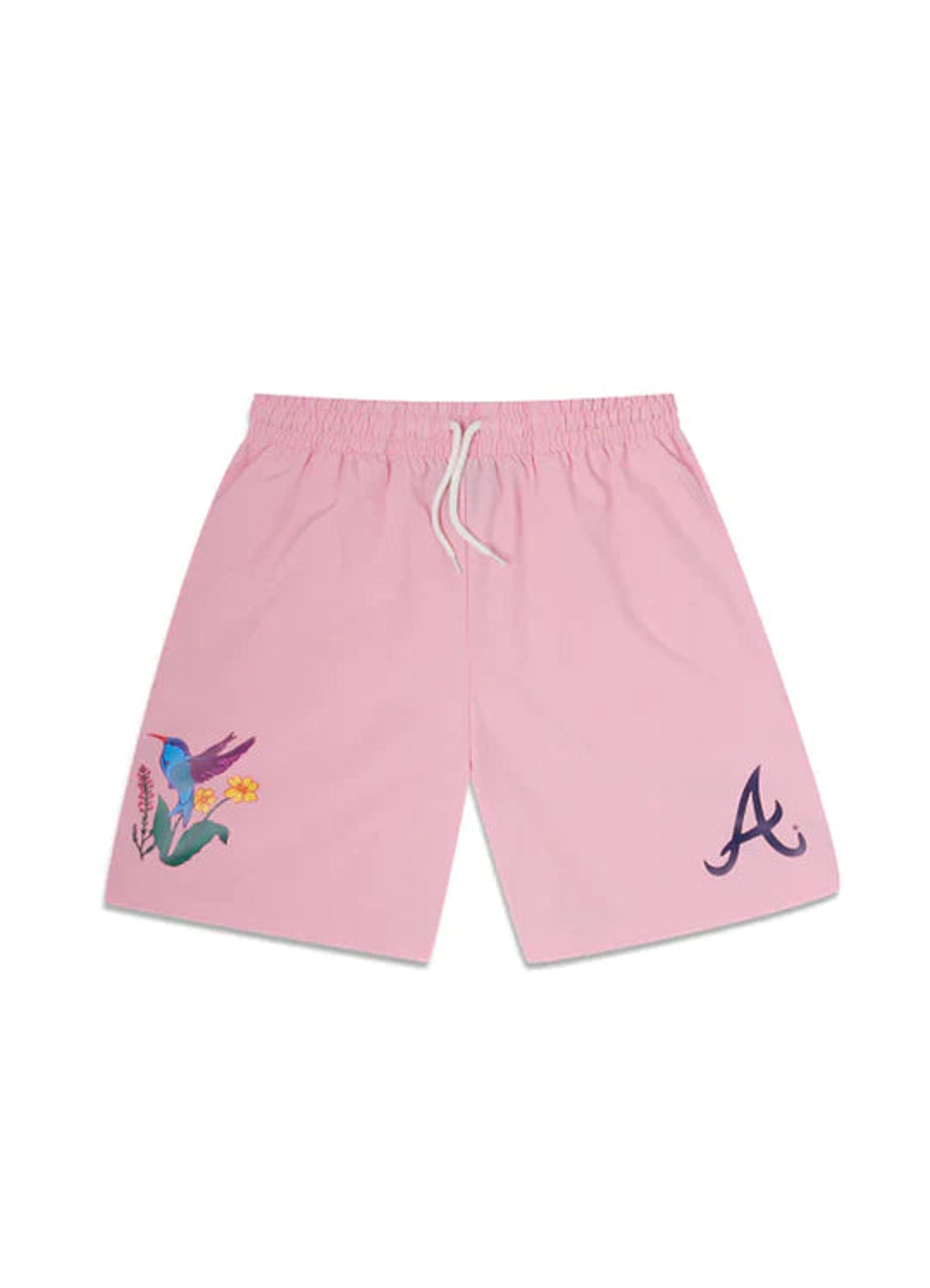 New Era Atlanta Braves Blooming Shorts - Pink