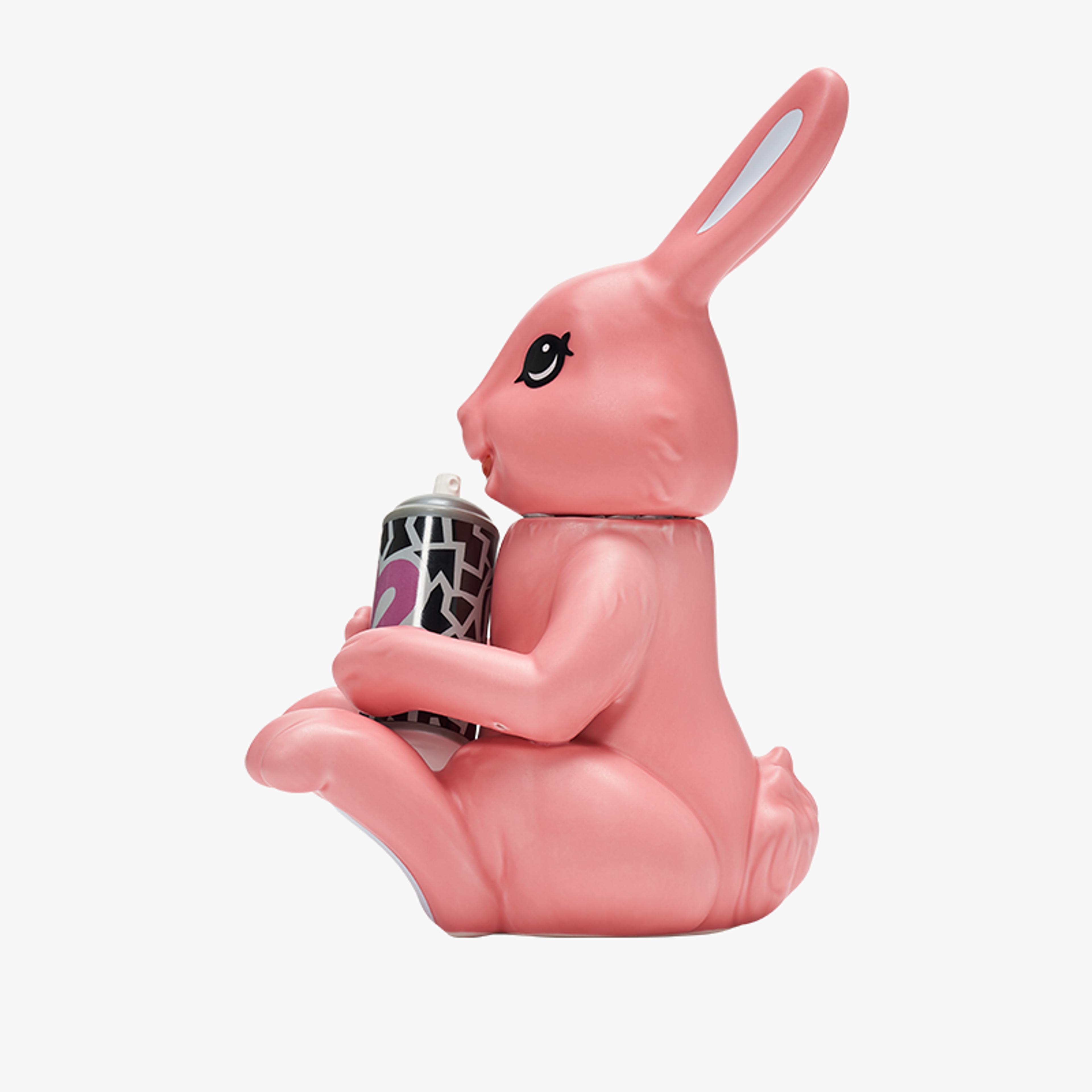 Alternate View 2 of AIKO 12" Pink Ceramic Bunny Cookie Jar