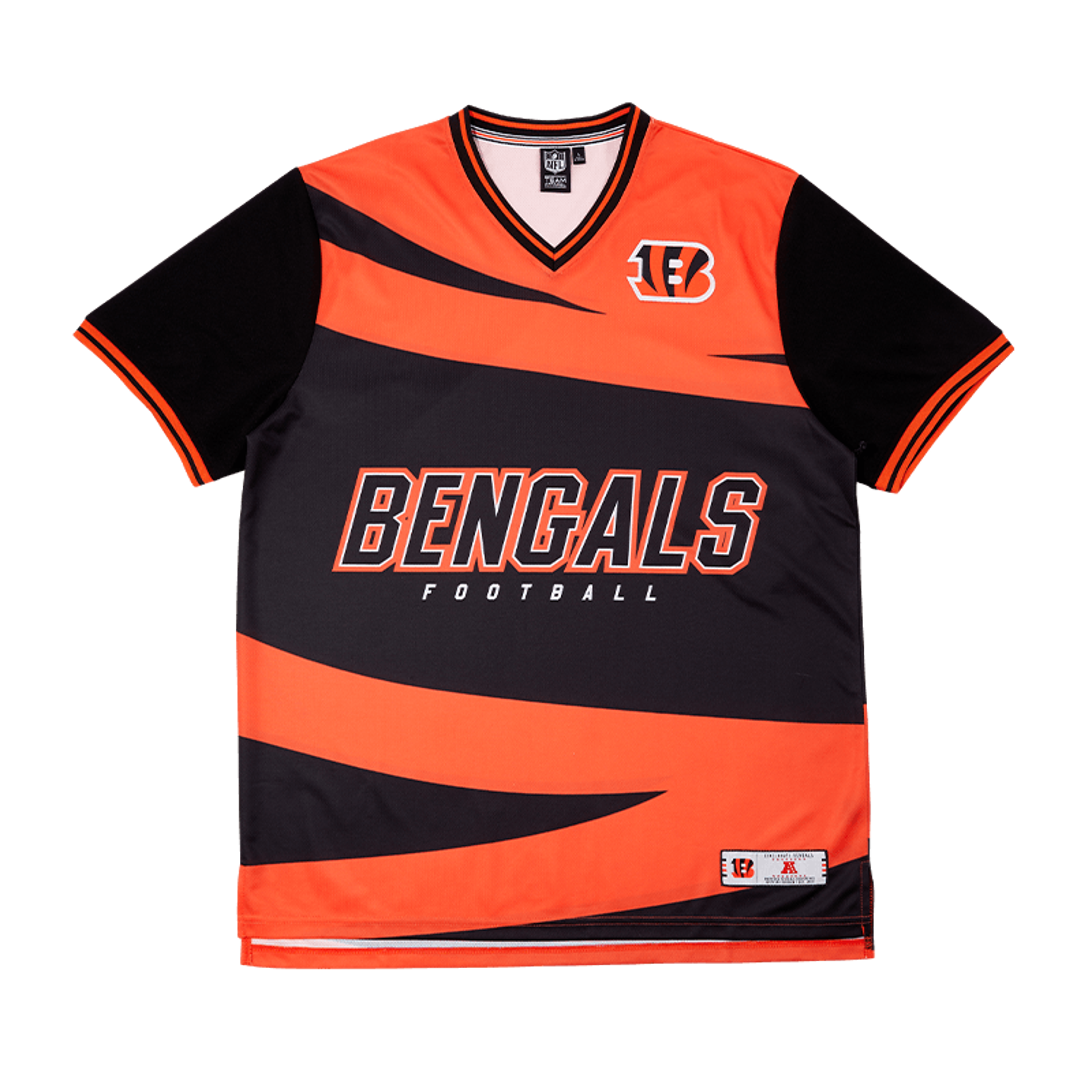 NTWRK - Ultra Game Cincinnati Bengals Hardline Short Sleeve Jersey-XL