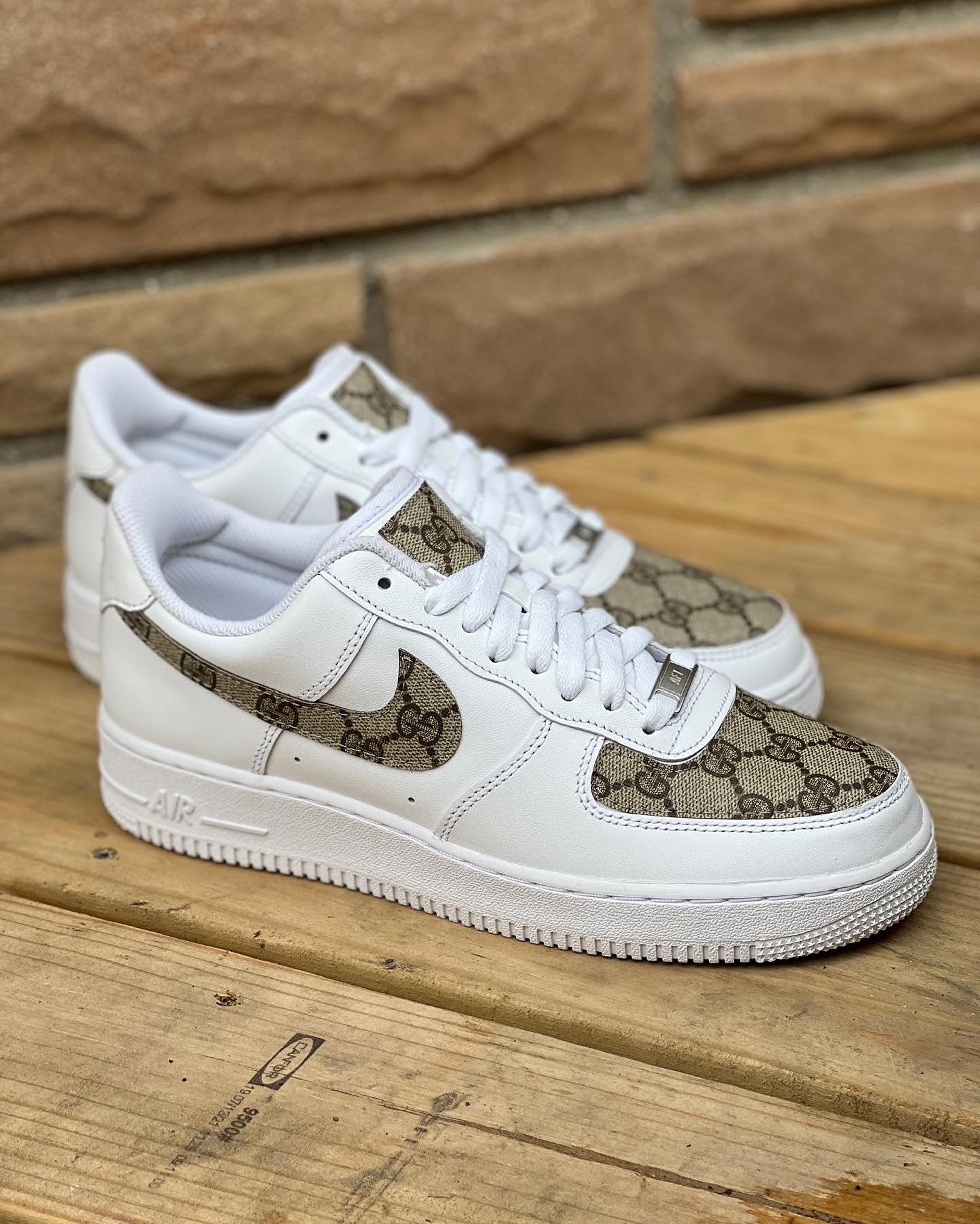 Kamer Verfrissend ding NTWRK - Custom Gucci x White Air Force 1 Lows - With Toe Box