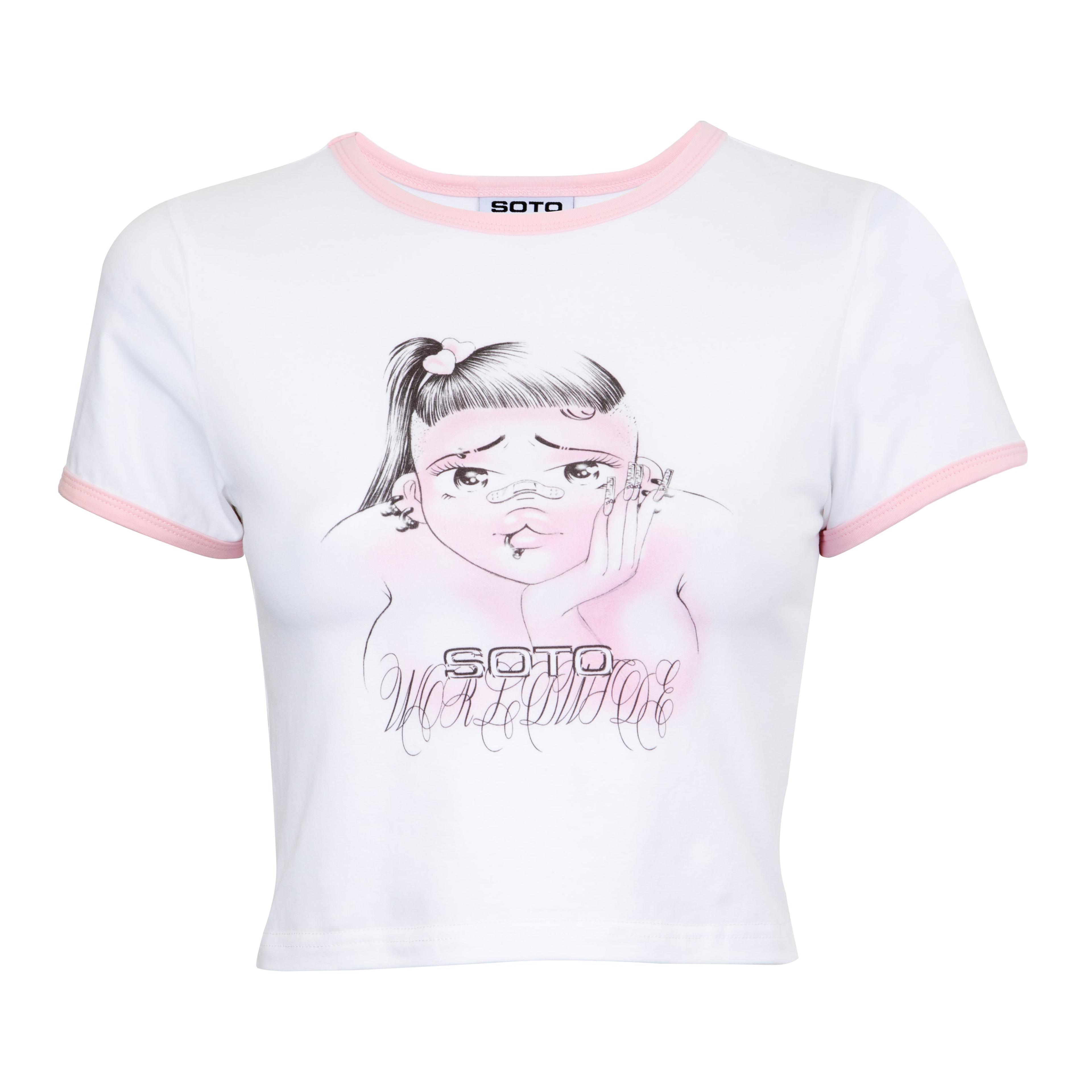 Alternate View 4 of Dreamy Baby Tee White/Pink