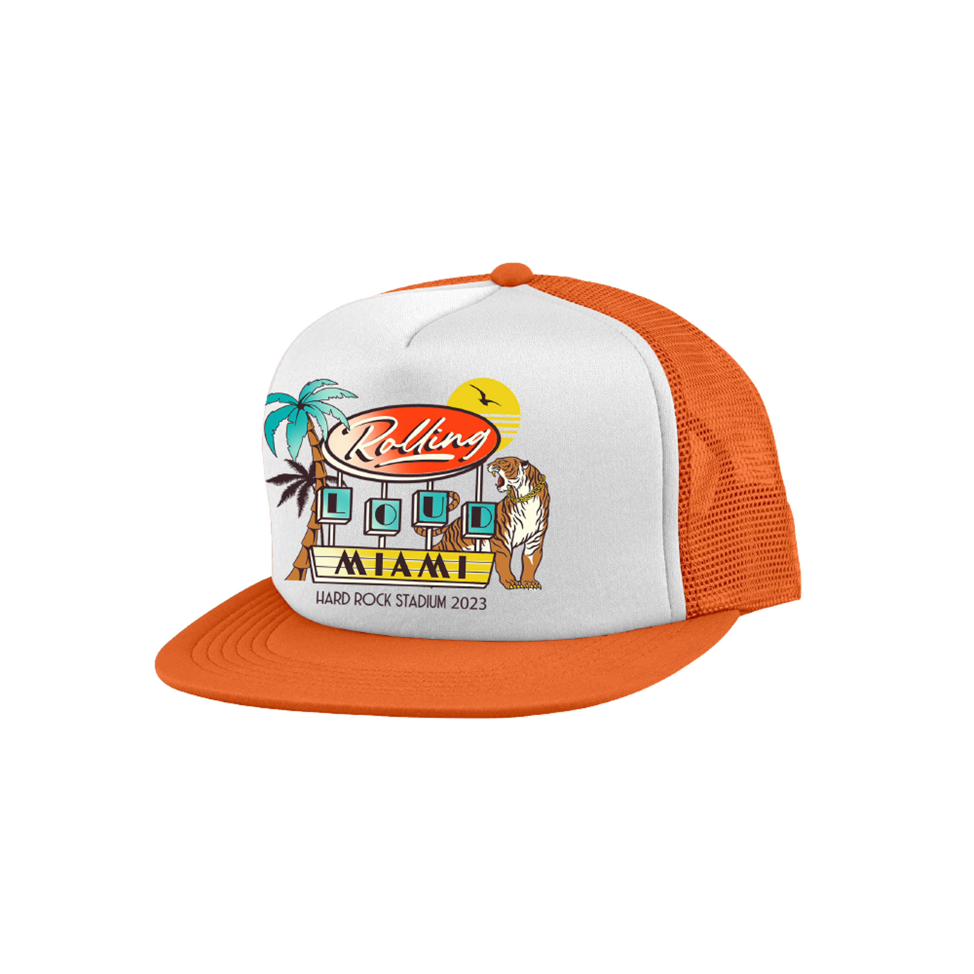 RL Miami 23 Deco Orange Trucker Hat