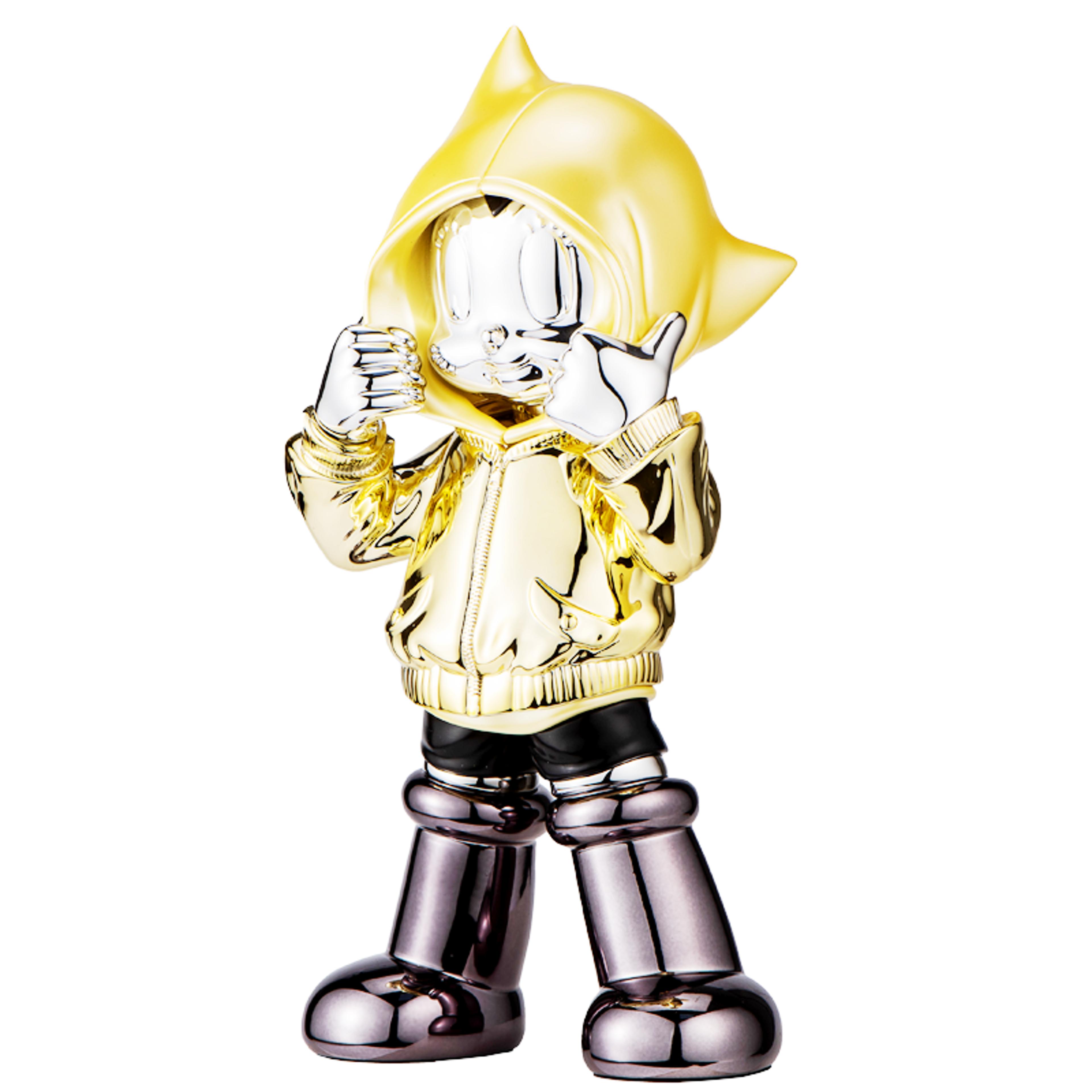 Alternate View 1 of Astro Boy Chrome Hoodie - Gold Yellow