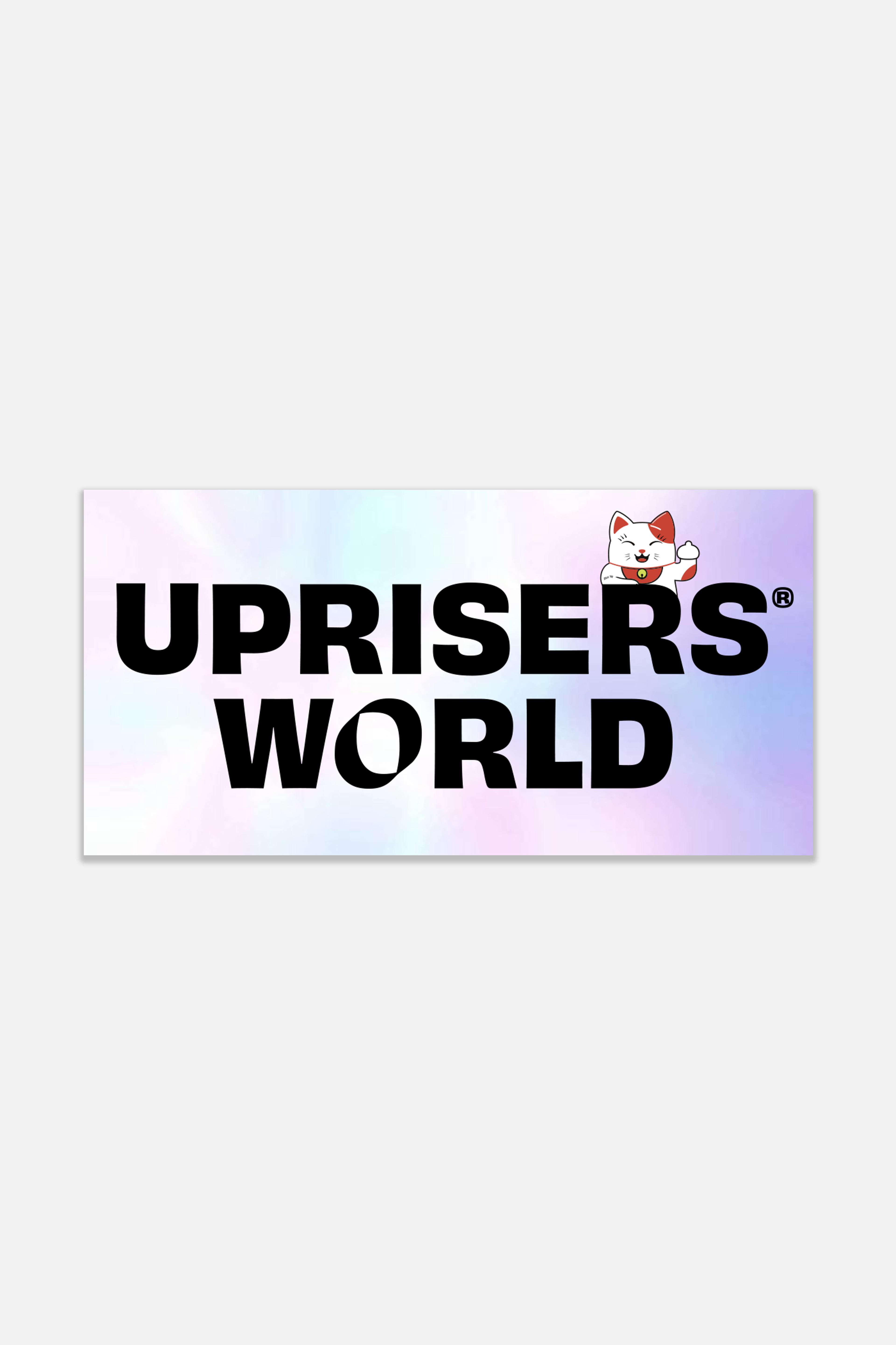 Uprisers.World Lucky Cat Holographic Sticker